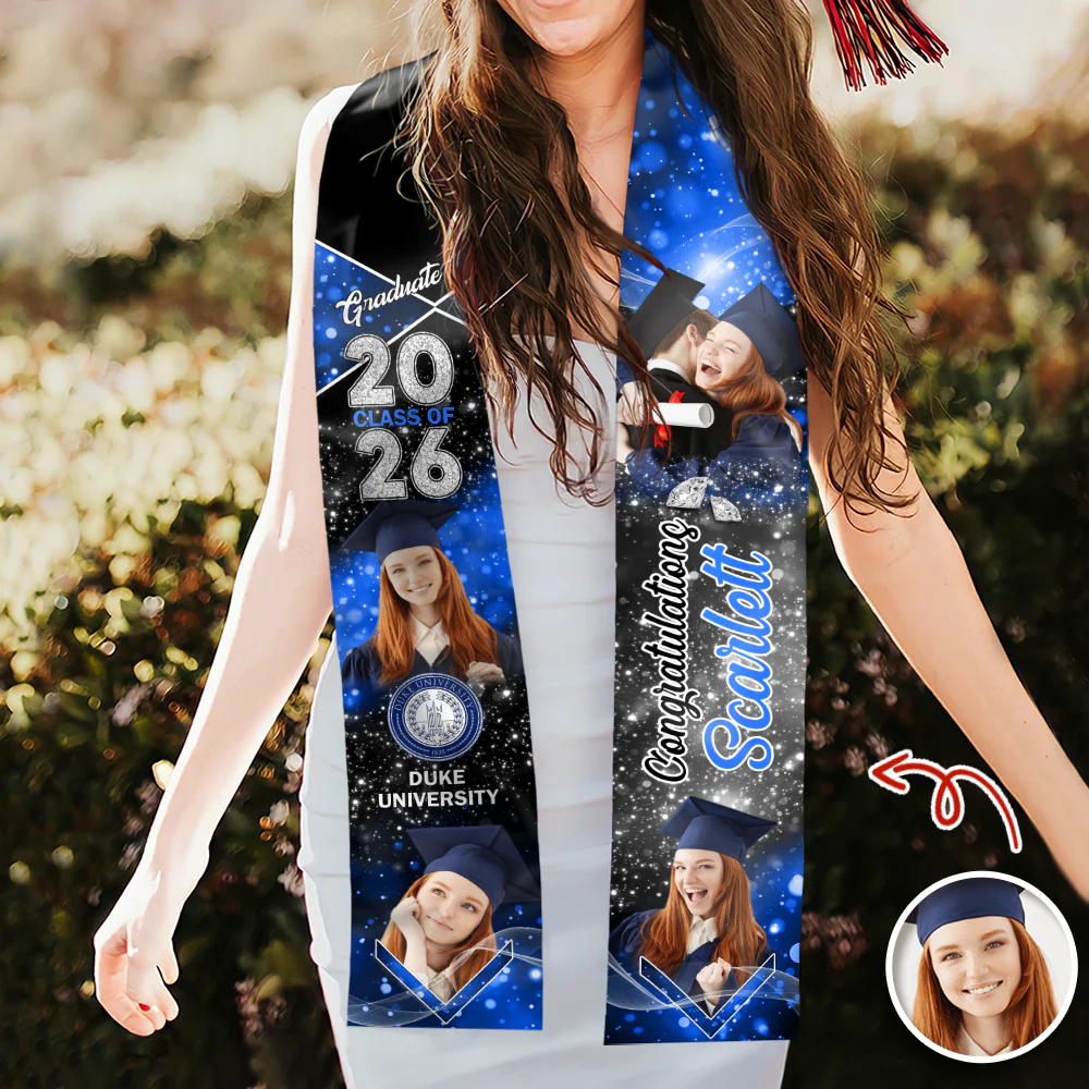 Custom Photo Class Of 2026 Graduation Stole HO82 901330 - Image 6