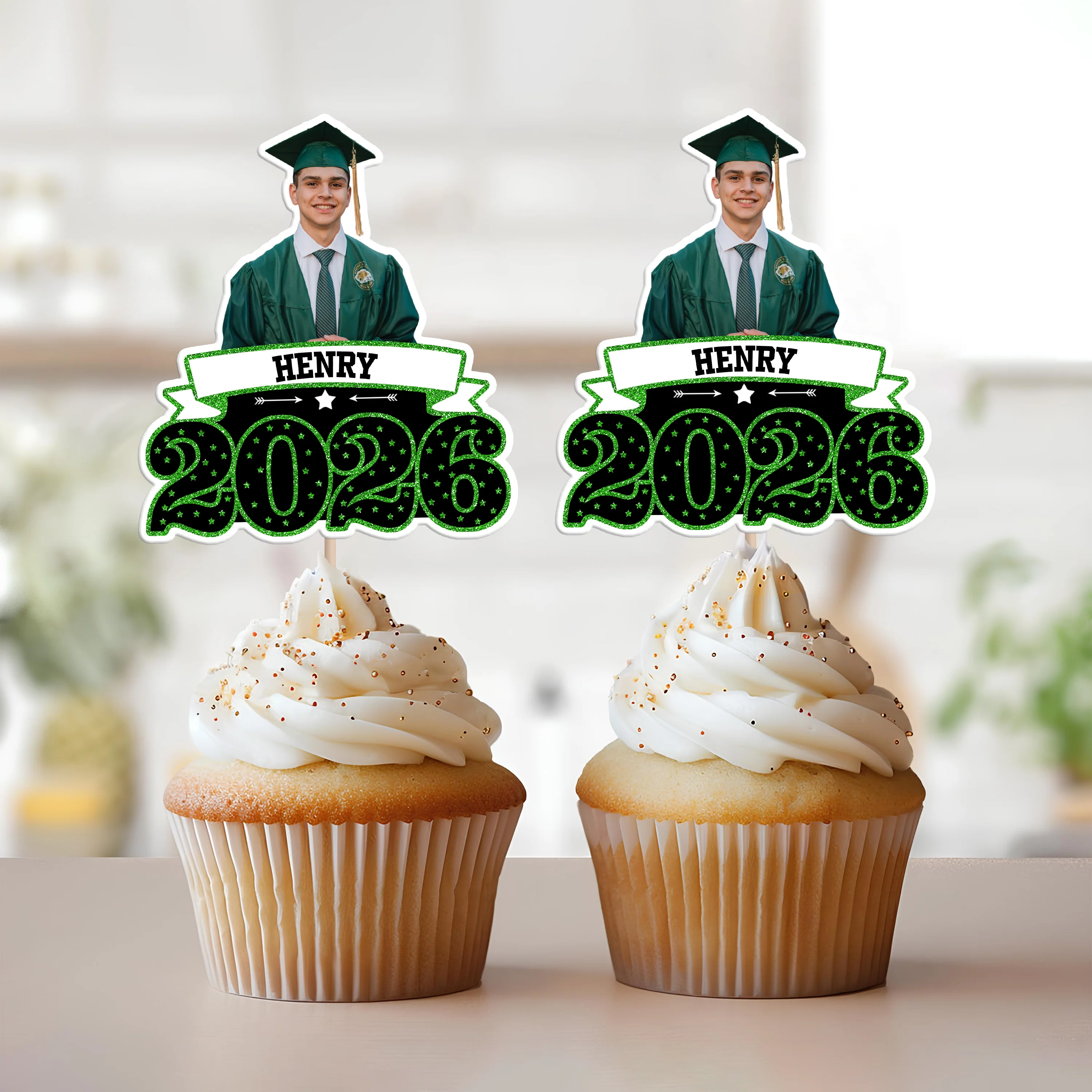 Custom Photo Congrats Graduation Cupcake Topper - Graduation Party Decor for Graduates HO82 901452 - Image 4