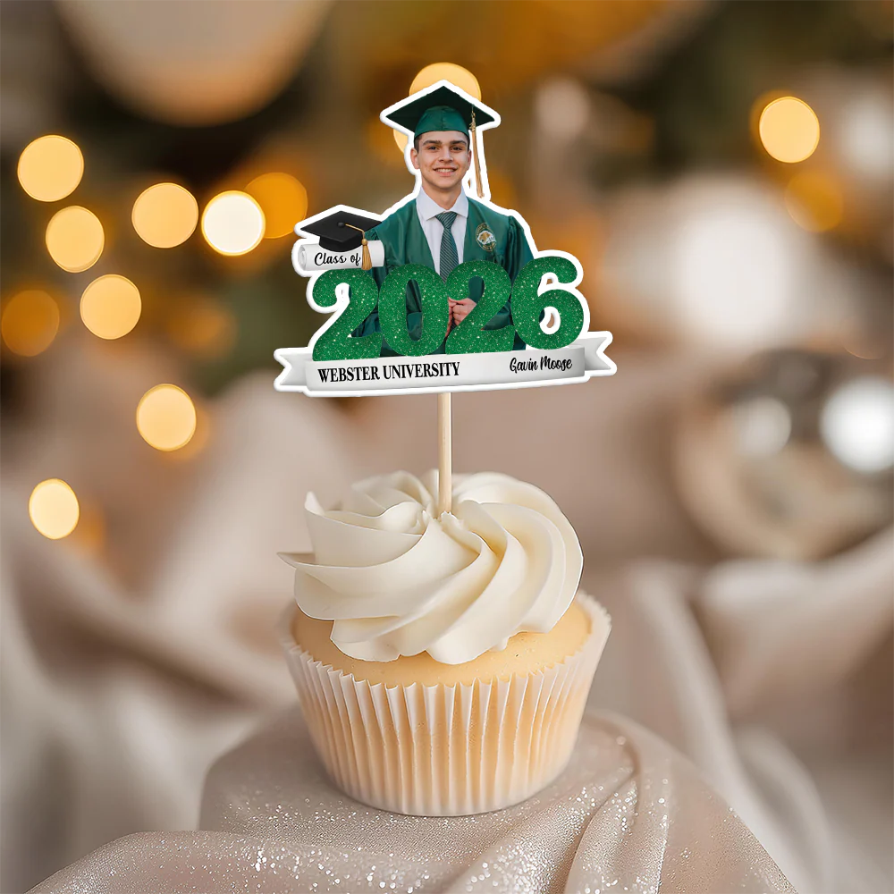 Custom Photo Graduation Cupcake Topper Class of 2026 College High School Graduation Gift HO82 901404 - Image 4