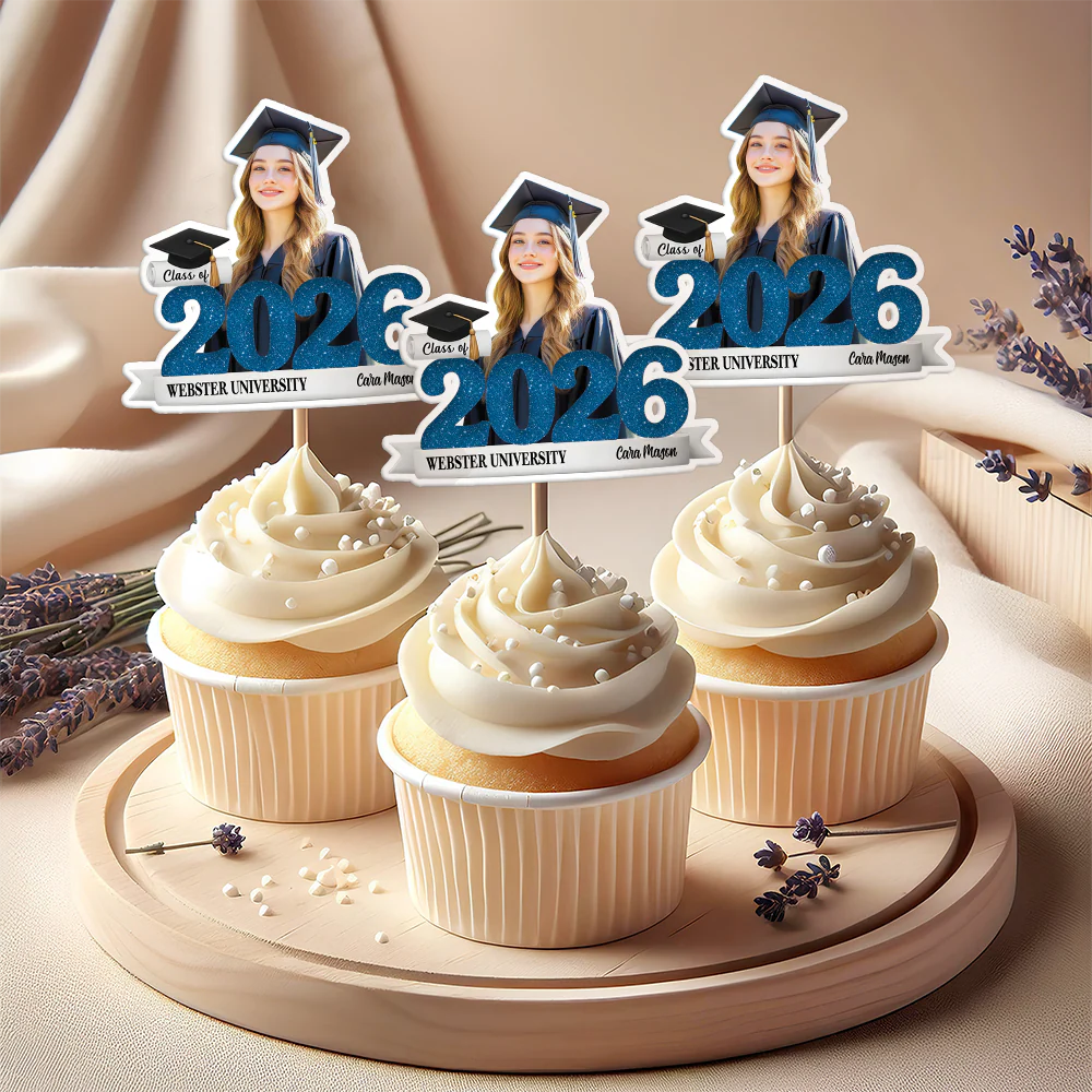 Custom Photo Graduation Cupcake Topper Class of 2026 College High School Graduation Gift HO82 901404 - Image 6