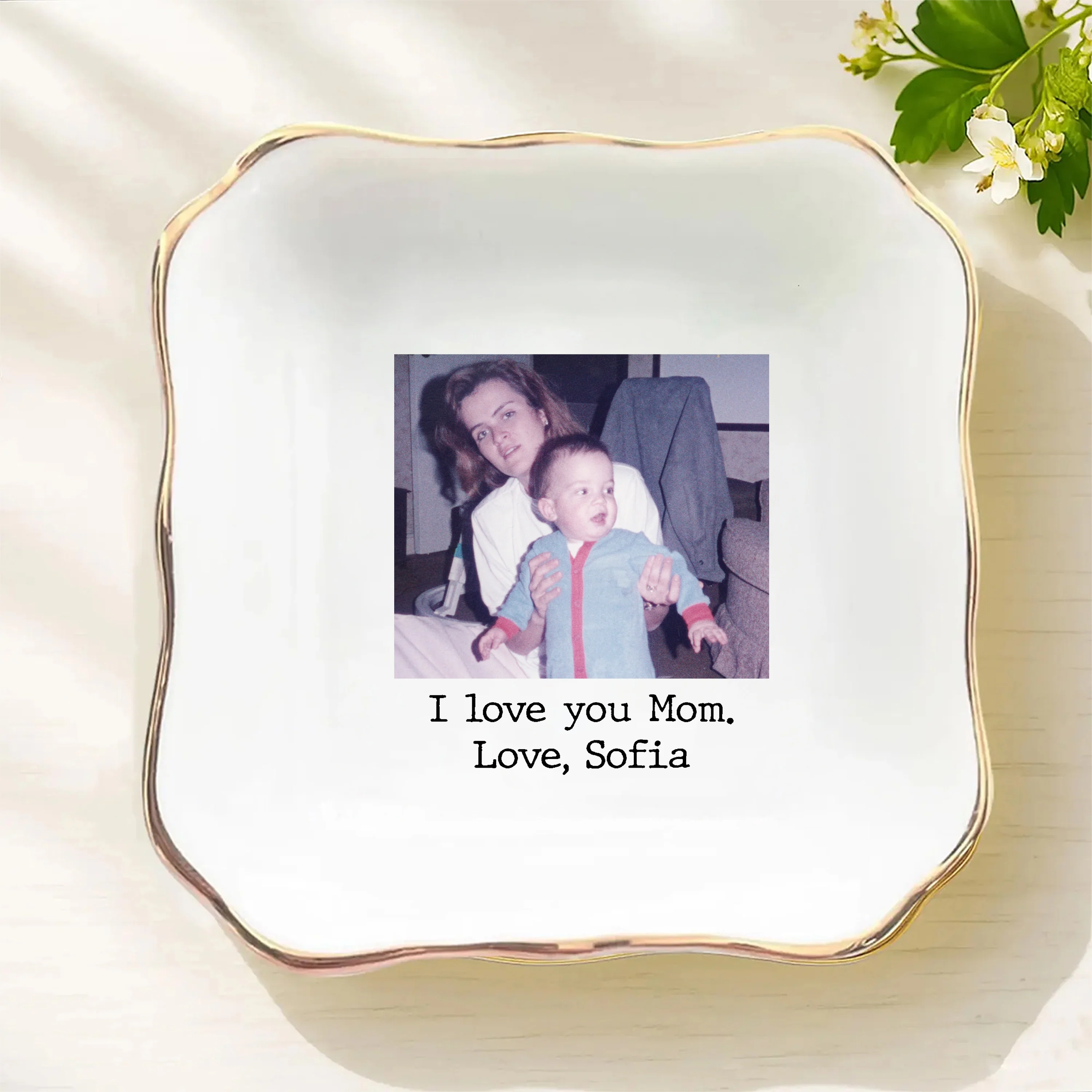 Custom Photo I Love You Mom Ring Dish Gift For Mom TH10 898879 - Image 4
