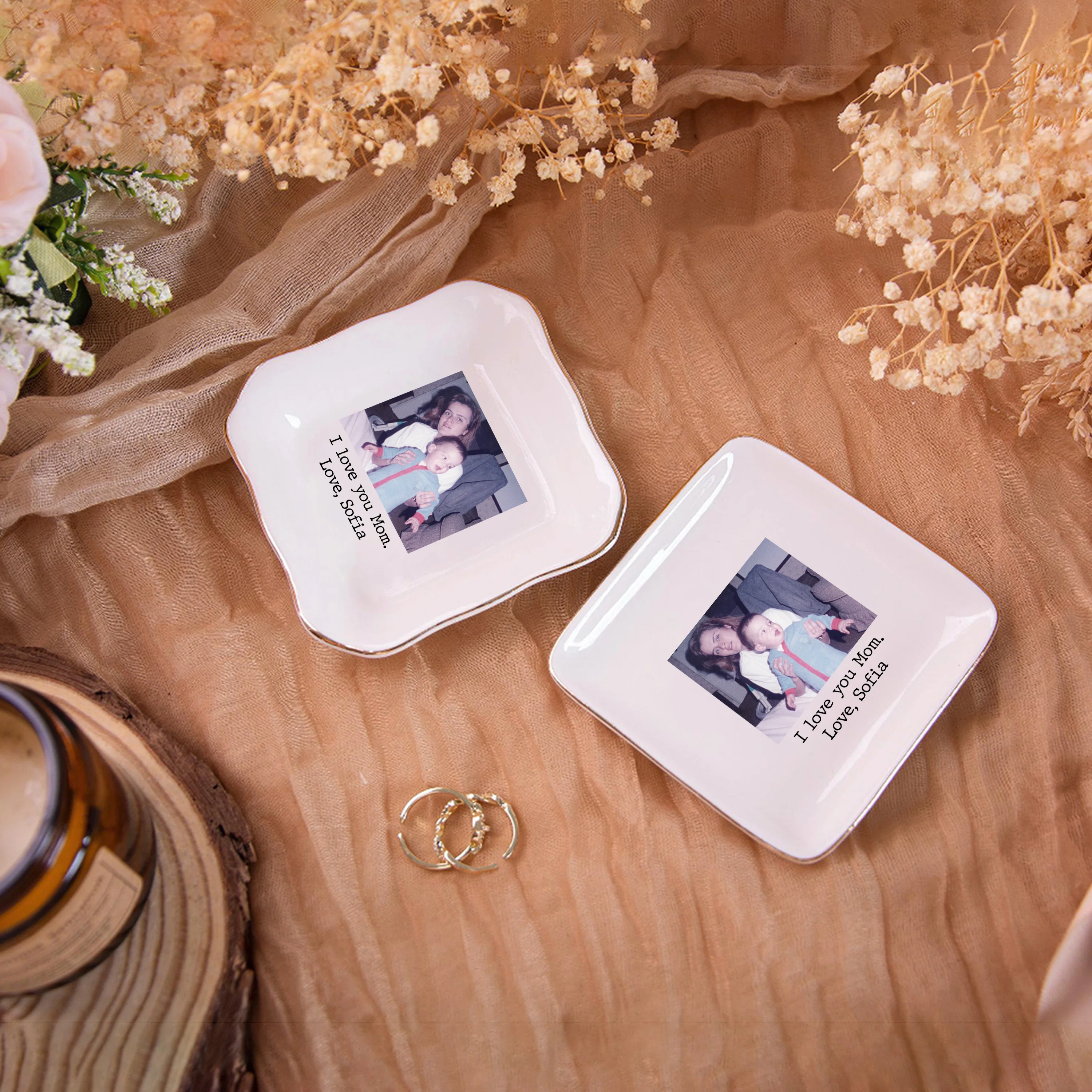 Custom Photo I Love You Mom Ring Dish Gift For Mom TH10 898879 - Image 5