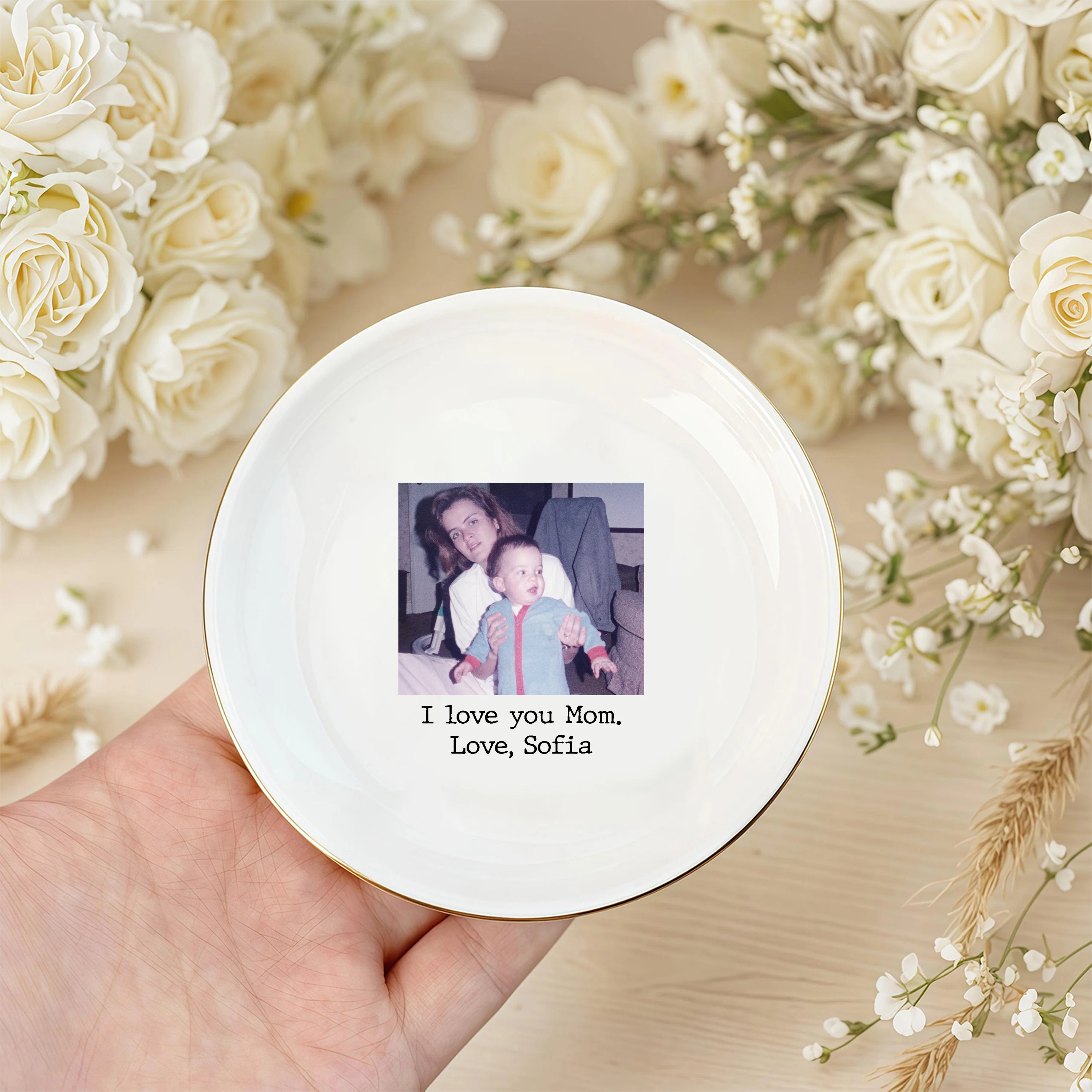 Custom Photo I Love You Mom Ring Dish Gift For Mom TH10 898879 - Image 7