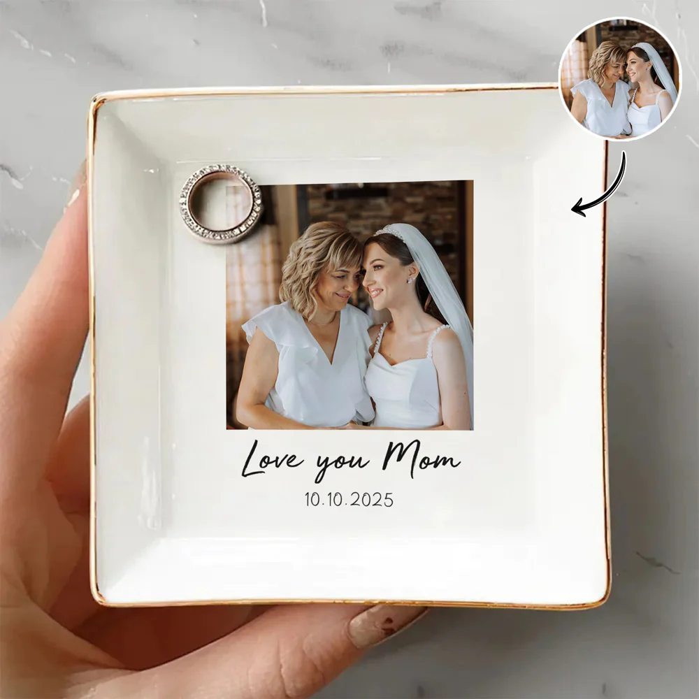 Custom Photo Love You Mom Jewelry Dish Gift For Mom LM32 899123 - Image 6