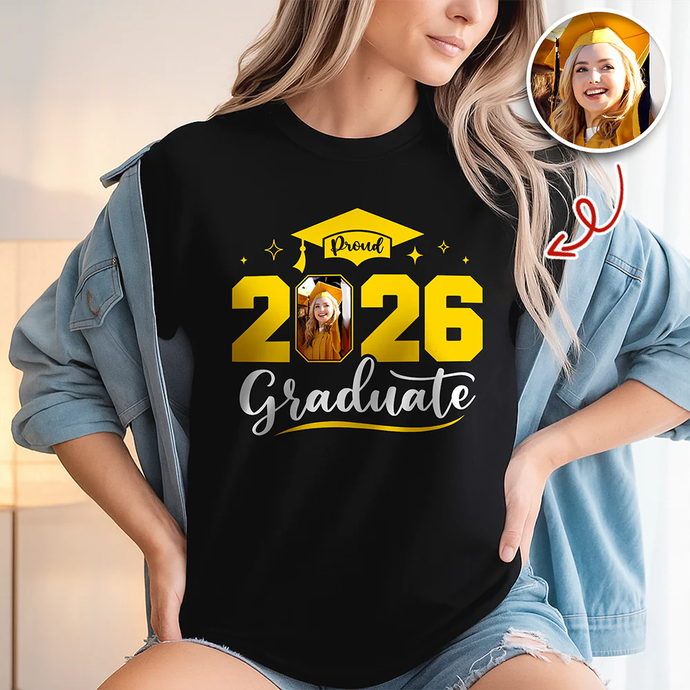 Custom Photo Proud 2026 Graduate Shirt Personalized Graduation Gift HO82 901390 - Image 7