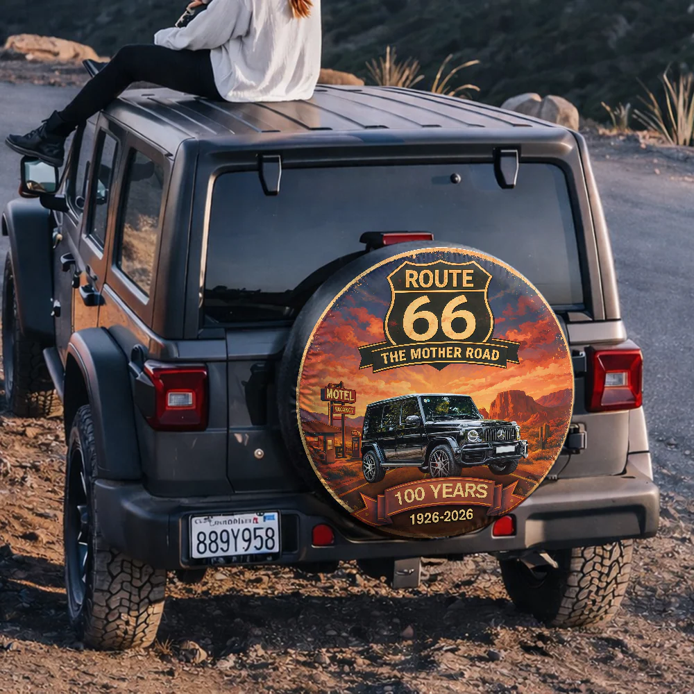 Custom Photo Route 66 The Mother Road 100 Years Tire Cover TH10 898677 - Image 5