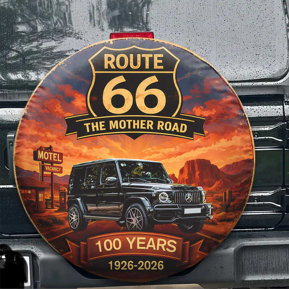 Custom Photo Route 66 The Mother Road 100 Years Tire Cover TH10 898677 - Image 6