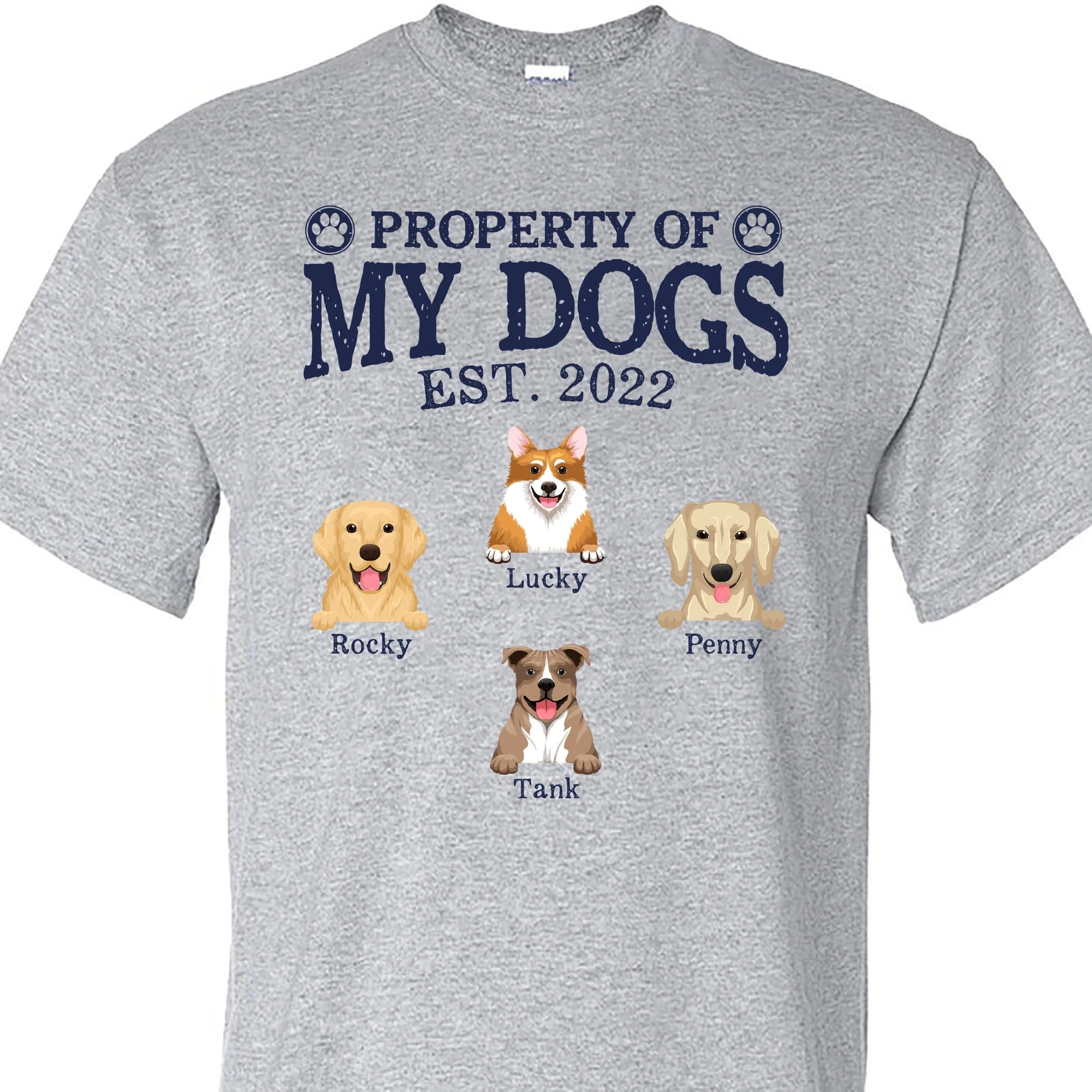 Property Pawperty Of My Dogs Custom Bright Shirt C193