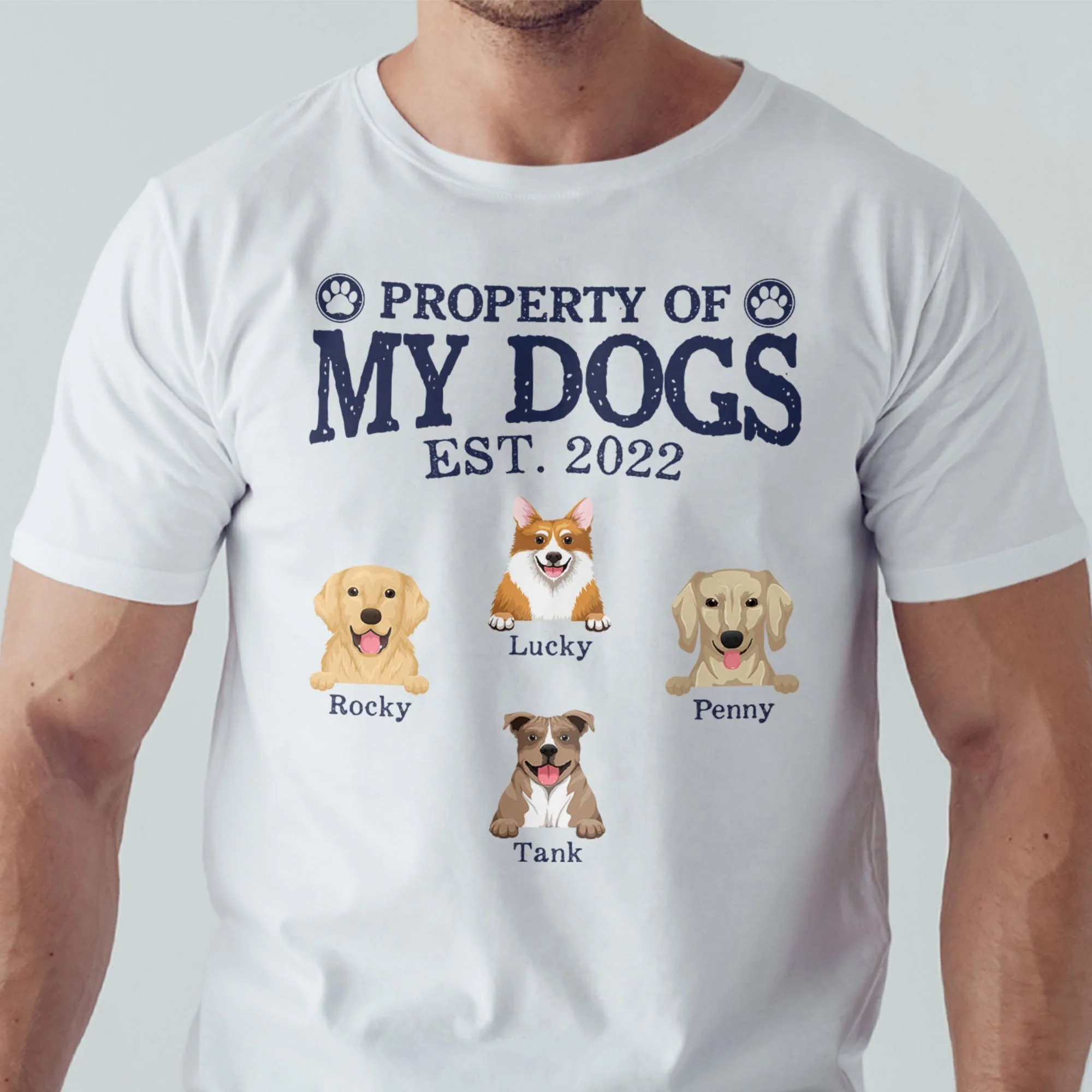 Property Pawperty Of My Dogs Custom Bright Shirt C193 - Image 2
