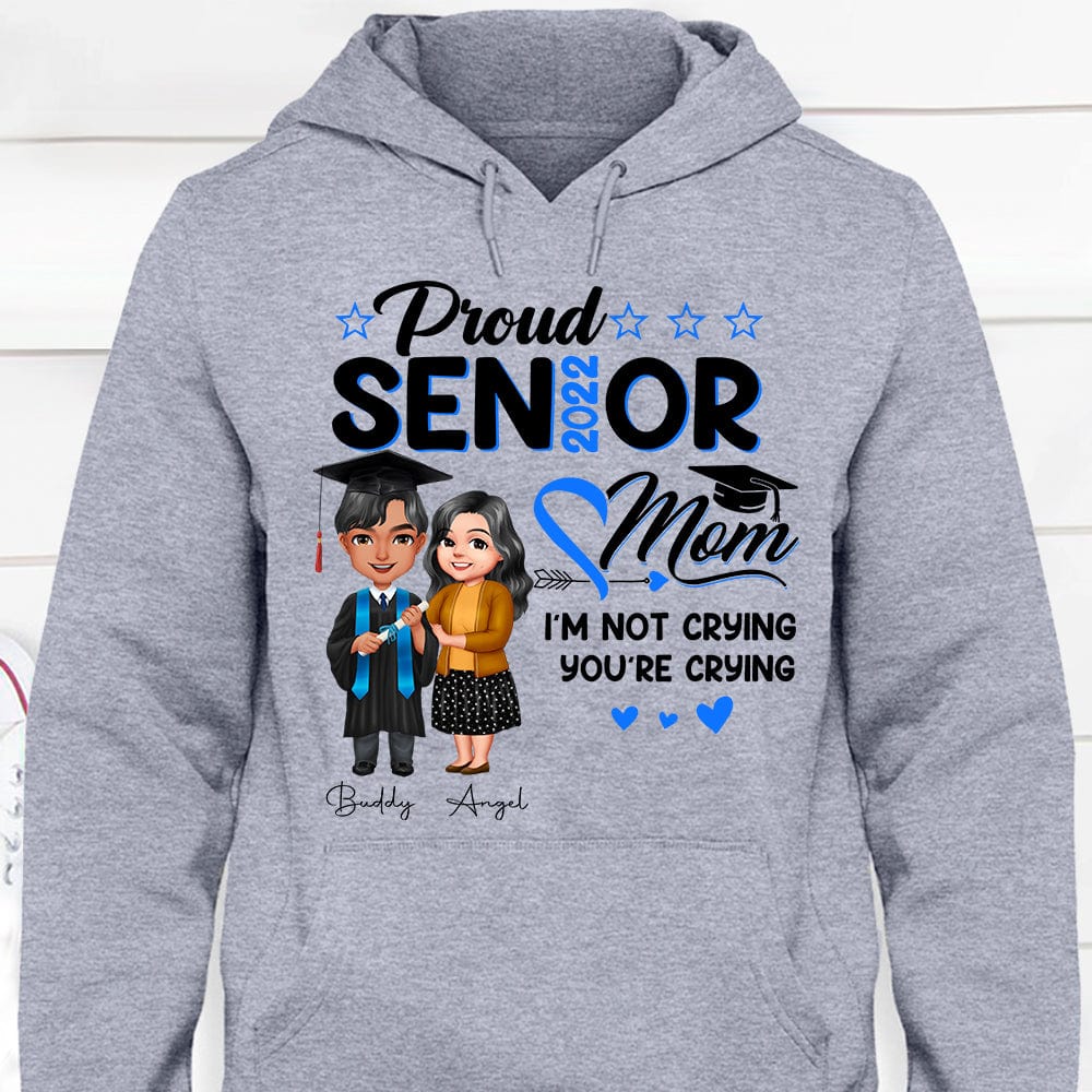Proud of senior Mom Chibi Graduation Shirt 890679 - Image 4