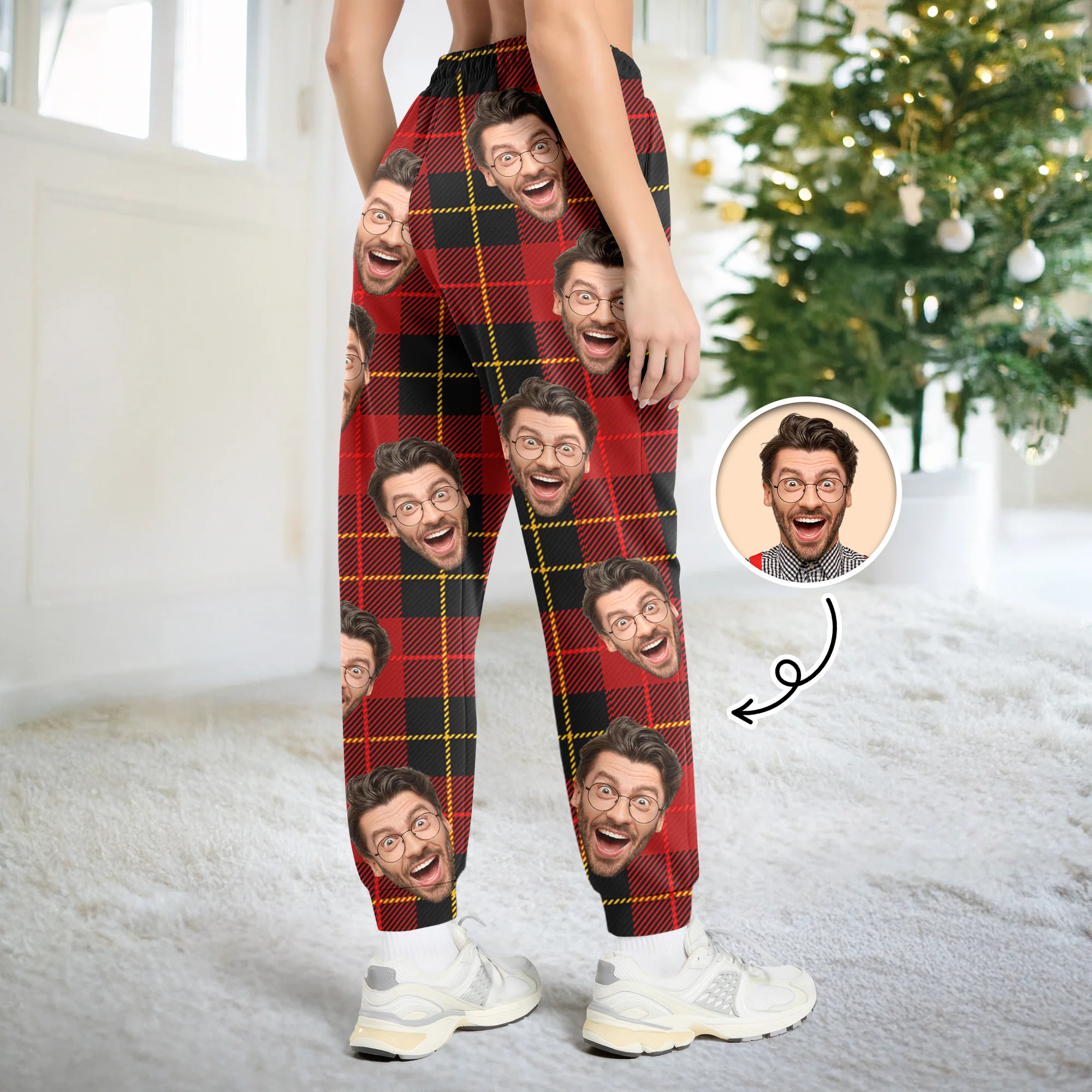Custom Face Photo Sweatpants Gift For Christmas HO82 894952 - Image 2