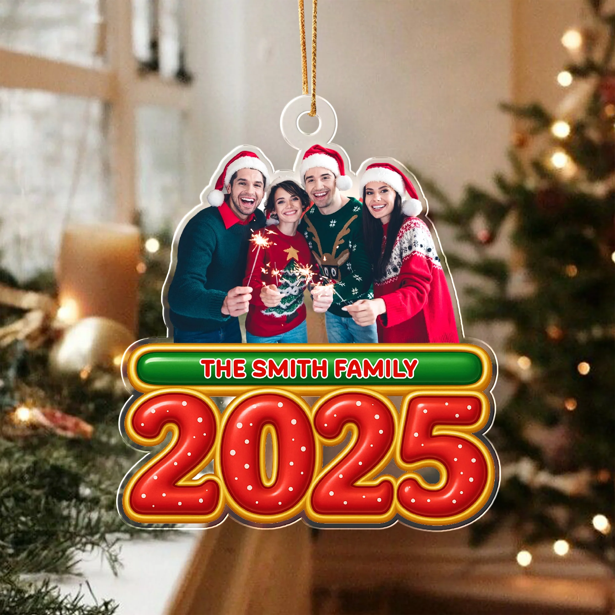 Custom Family Photo Season Of Love Acrylic Ornament Gift For Christmas HO82 900302 - Image 6