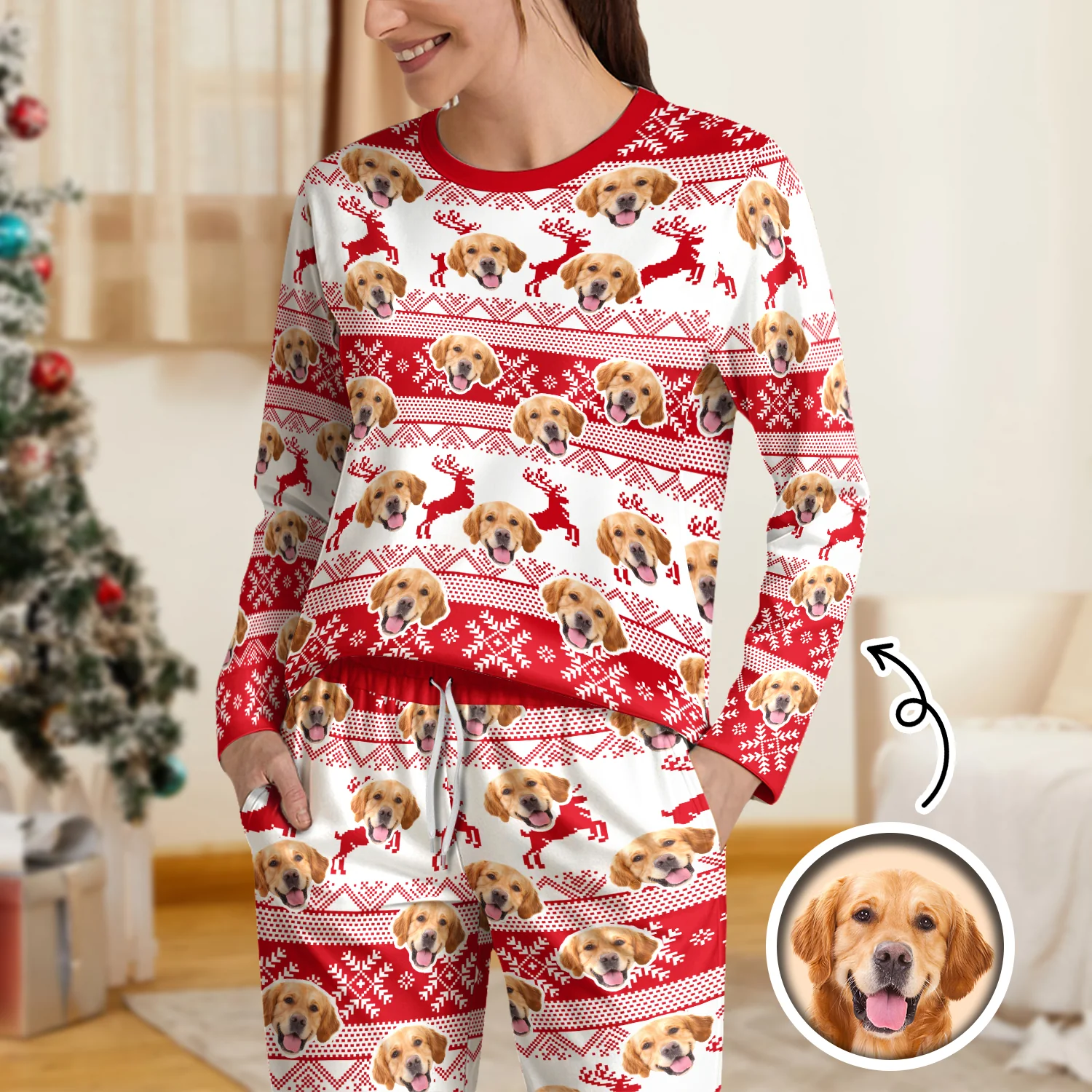 Custom Photo Christmas Dog Sleepwear Xmas Fun HO82 900152 - Image 4