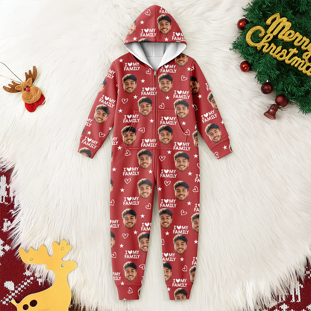 Custom Photo I Love My BoyfriendGirlfriend Valentine's Gift Onesie Pajamas For Couple HO82 900058 - Image 2