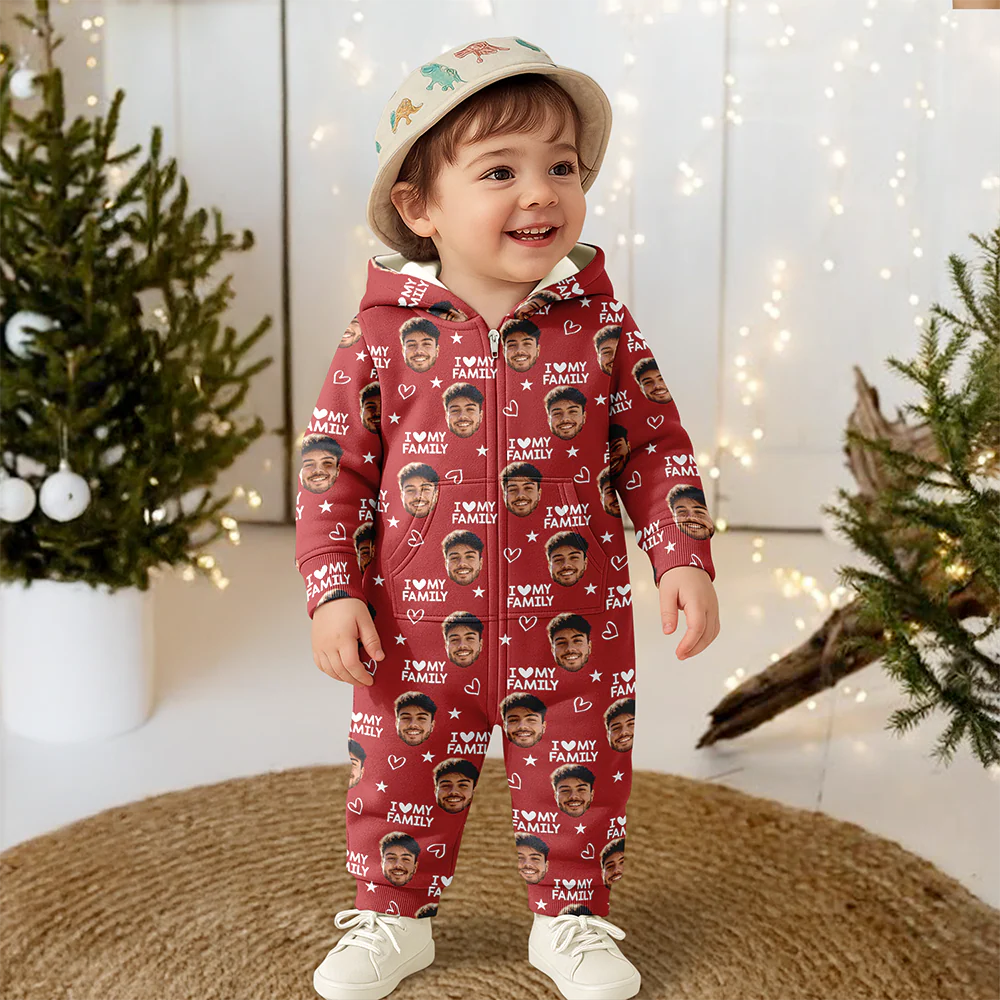 Custom Photo I Love My BoyfriendGirlfriend Valentine's Gift Onesie Pajamas For Couple HO82 900058 - Image 3