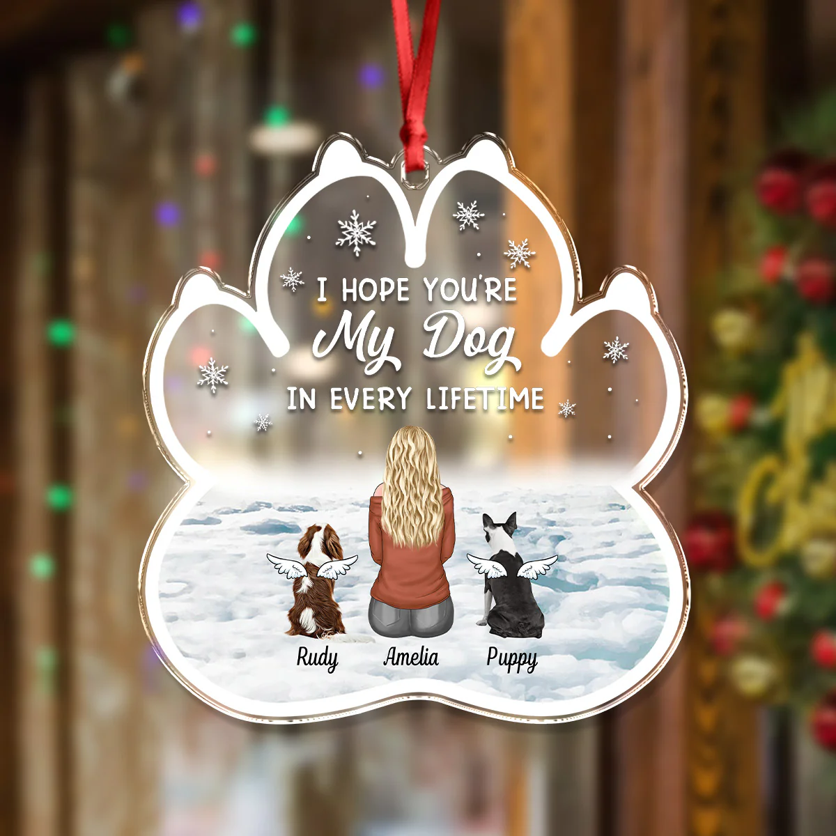 Personalized Custom My Dog Every Lifetime Pet Memorial Shaped Acrylic Ornament LM32 895913 - Image 2