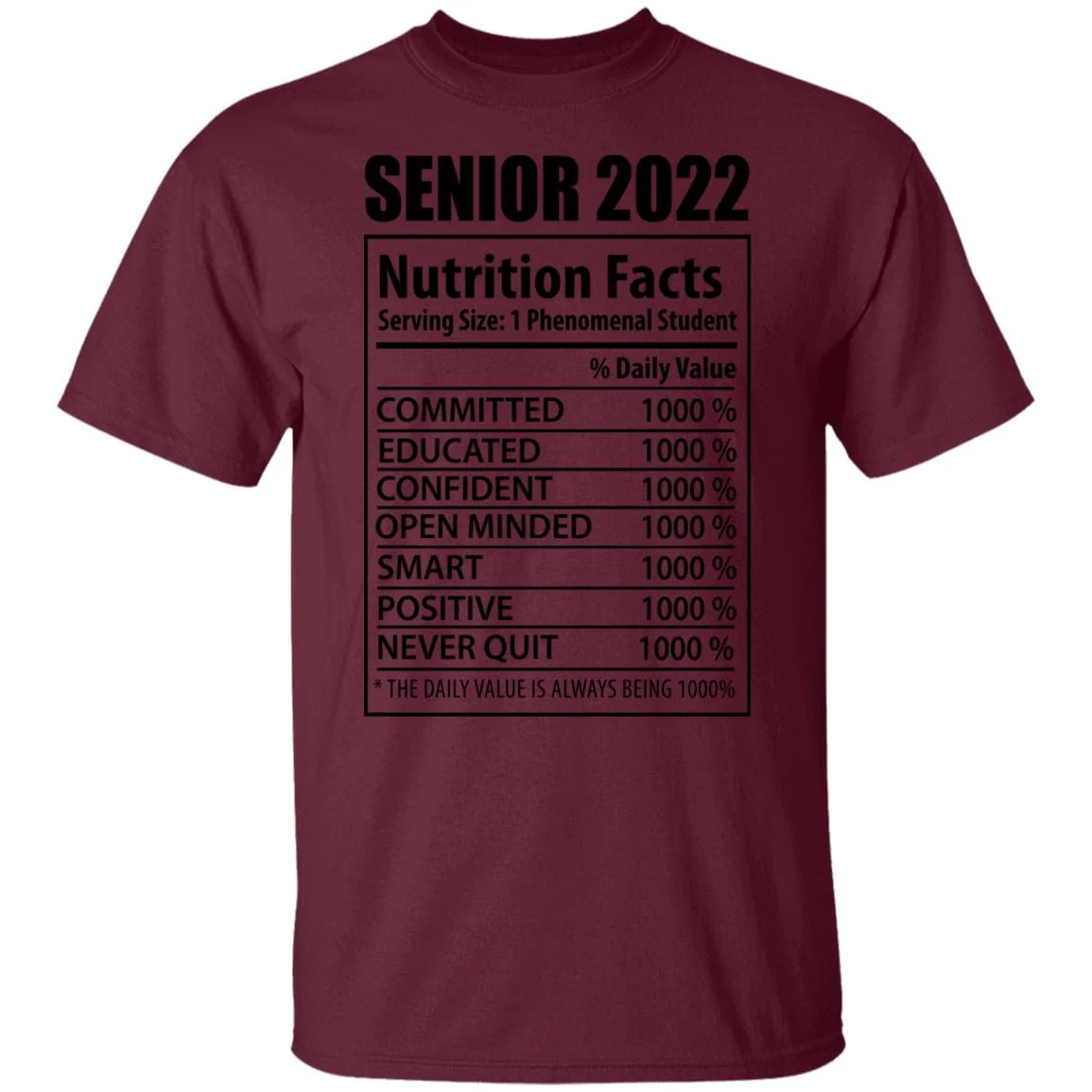 Senior 2022 Nutrition Facts Shirt H214 - Image 5