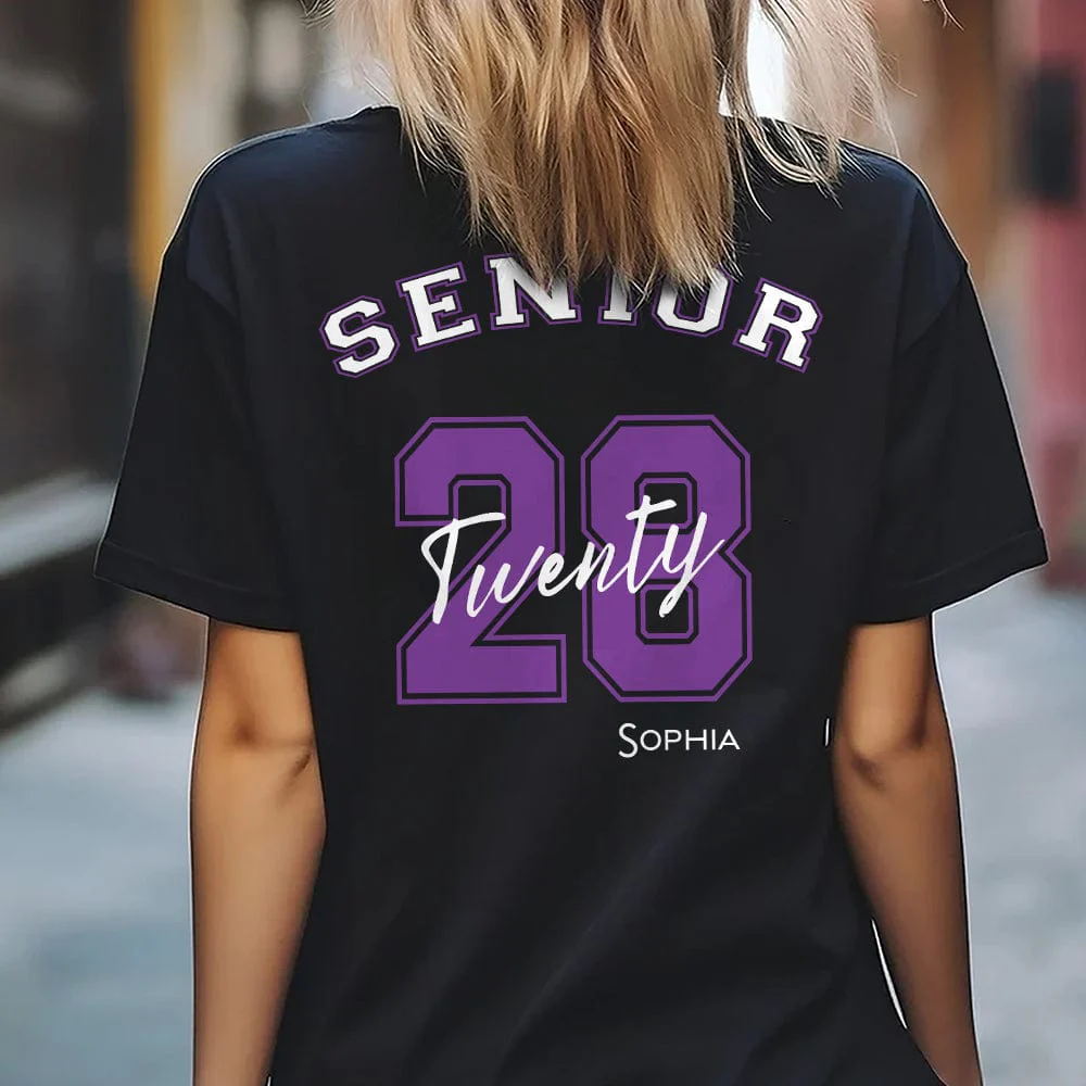 Senior 2025 Personalized Custom Backside Shirt C394 - Image 6