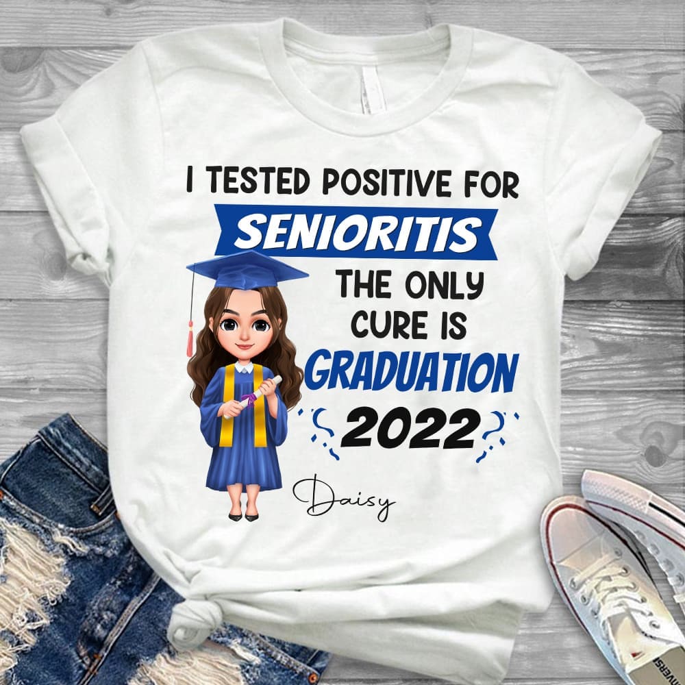 Senioritis graduation 2025 Chibi Graduation Shirt HN590 - Image 2