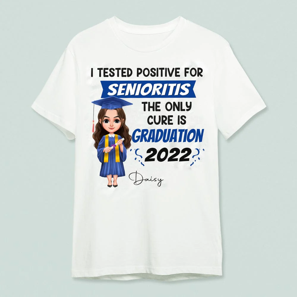 Senioritis graduation 2025 Chibi Graduation Shirt HN590 - Image 4