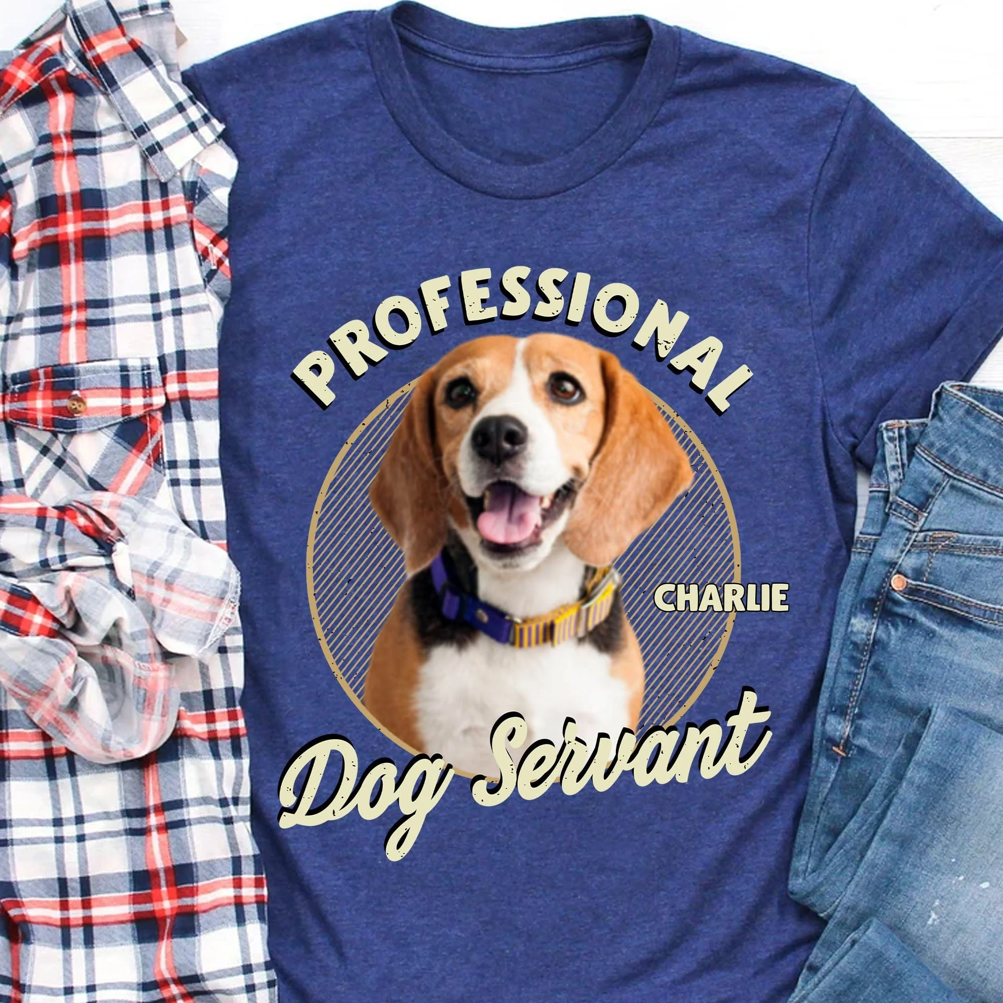 Servant Of Dog Cat Personalized Custom Photo Dog Cat Shirt C494 - Image 5