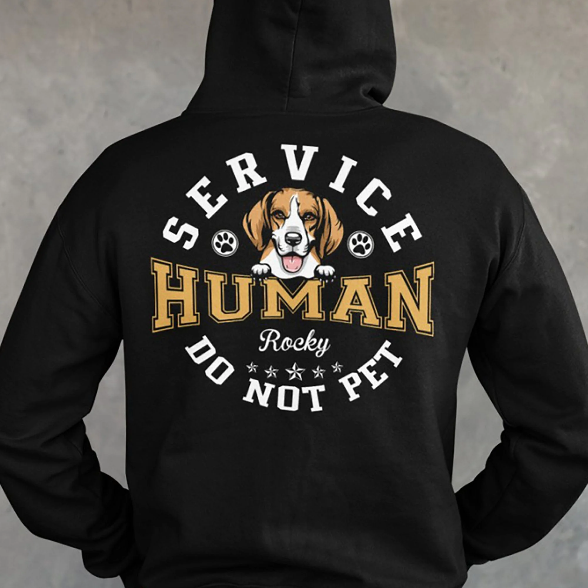 Service Human Personalized Custom Dog Backside Shirt C433 - Image 4