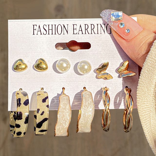 Set Metal Dangle Earrings - Image 30