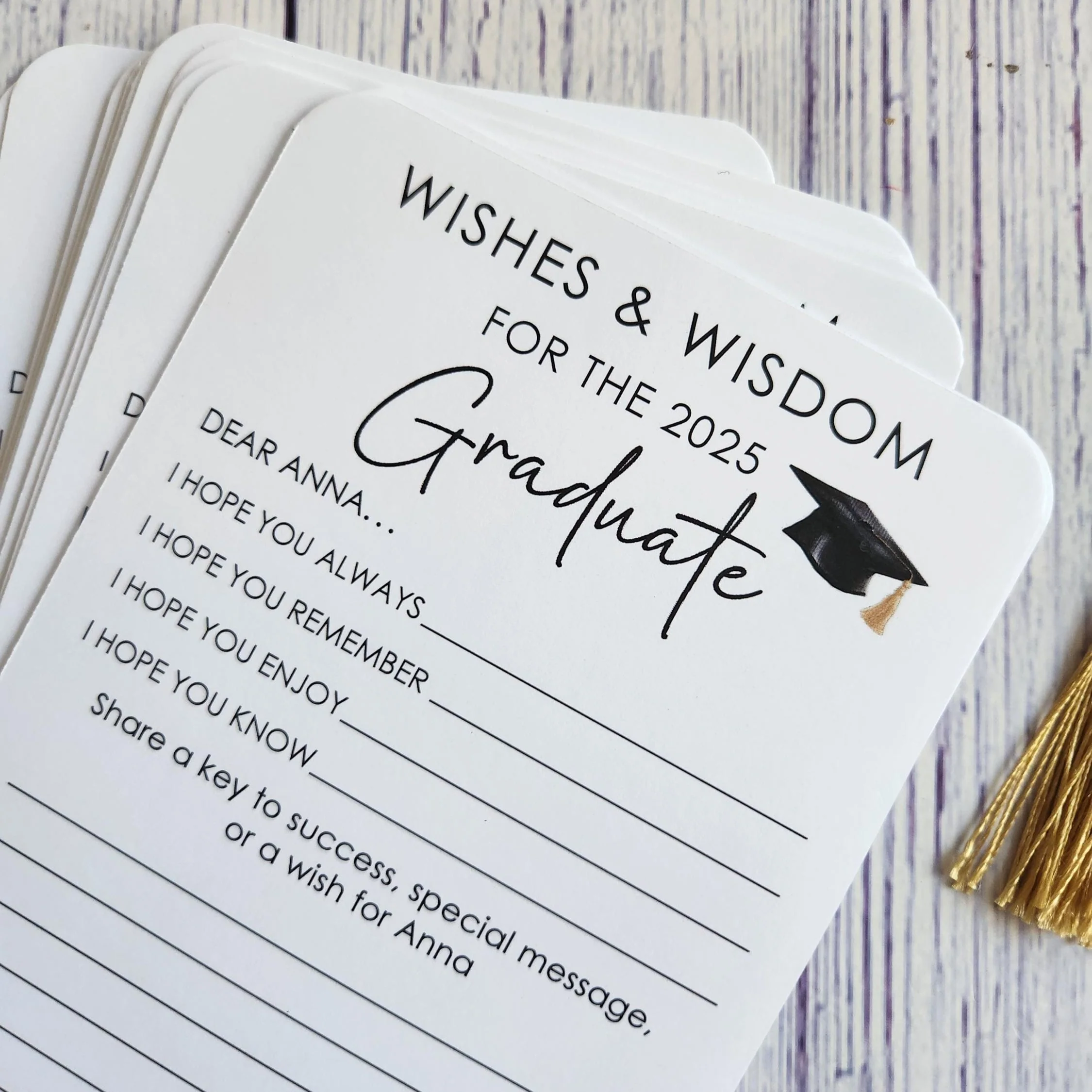 Set of 12 Graduation Wishes Cards - Advice Cards for Graduation Party - Graduation gift LM32 899753 - Image 2
