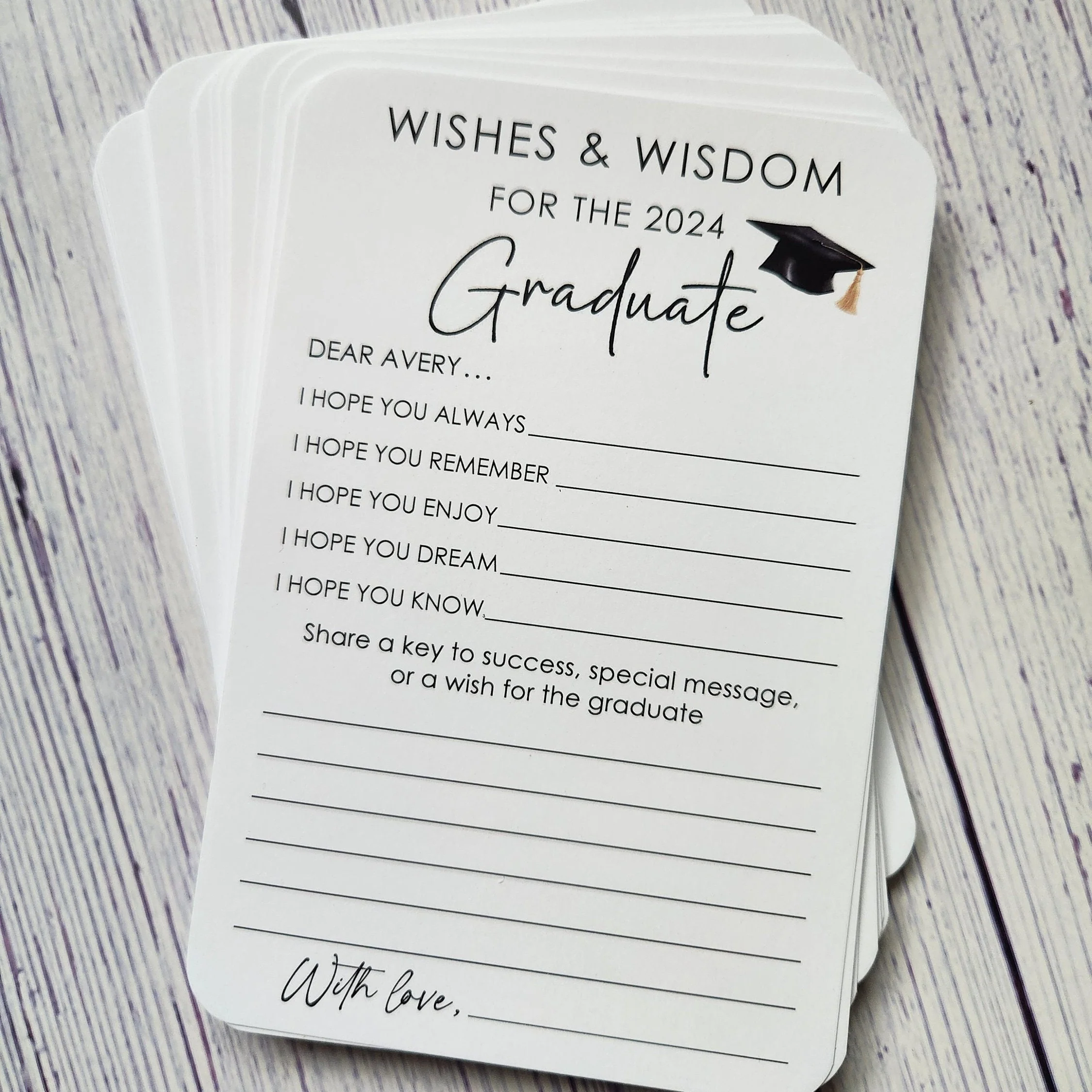 Set of 12 Graduation Wishes Cards - Advice Cards for Graduation Party - Graduation gift LM32 899753 - Image 5