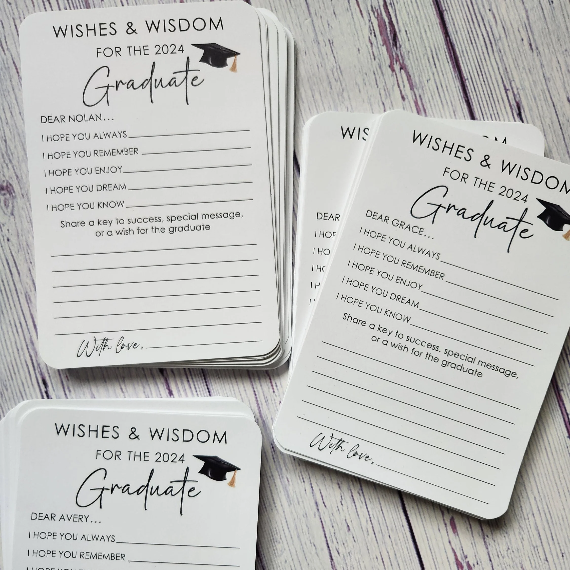 Set of 12 Graduation Wishes Cards - Advice Cards for Graduation Party - Graduation gift LM32 899753 - Image 6