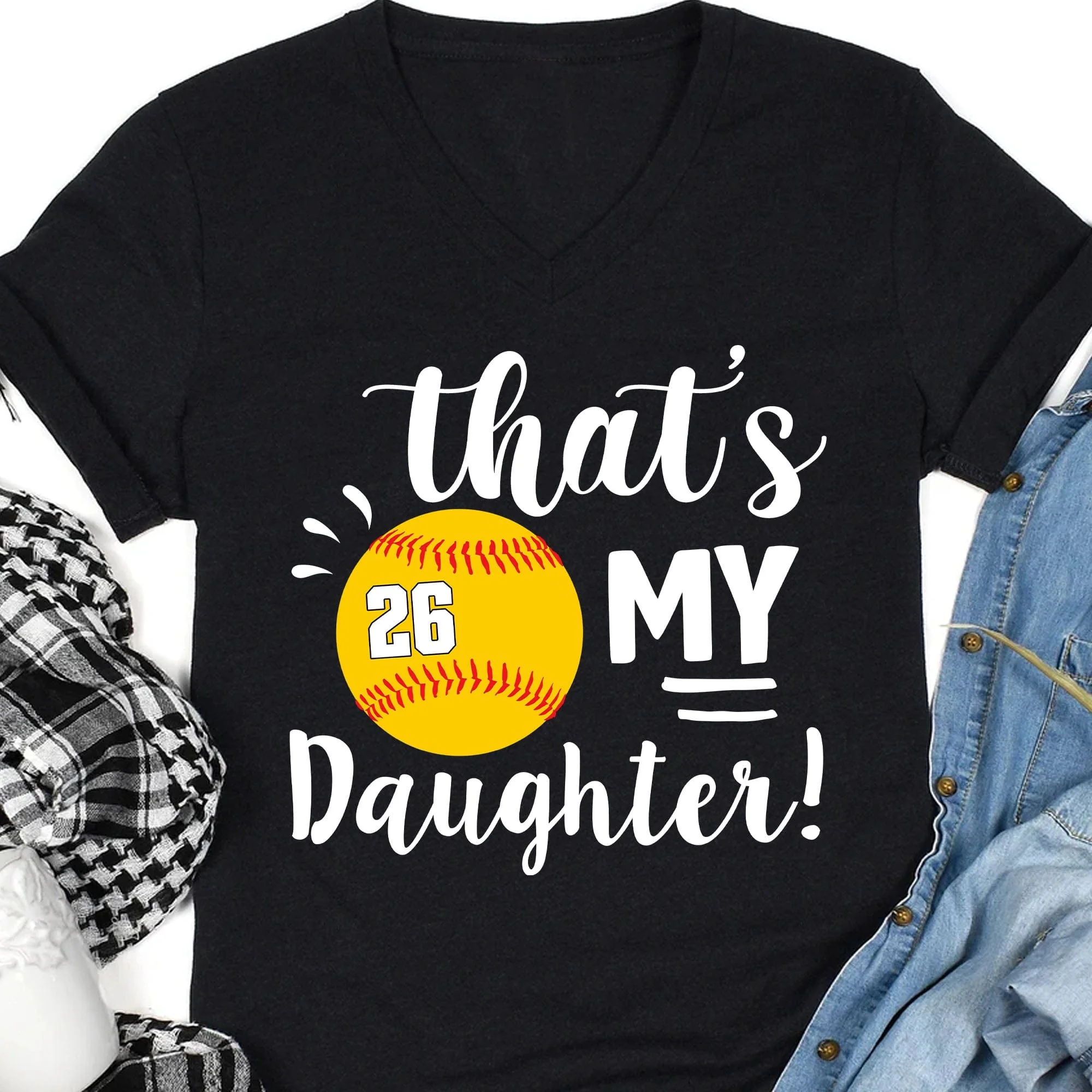 Softball Family That's My Softball Player Personalized Custom Softball Shirts C480 - Image 3