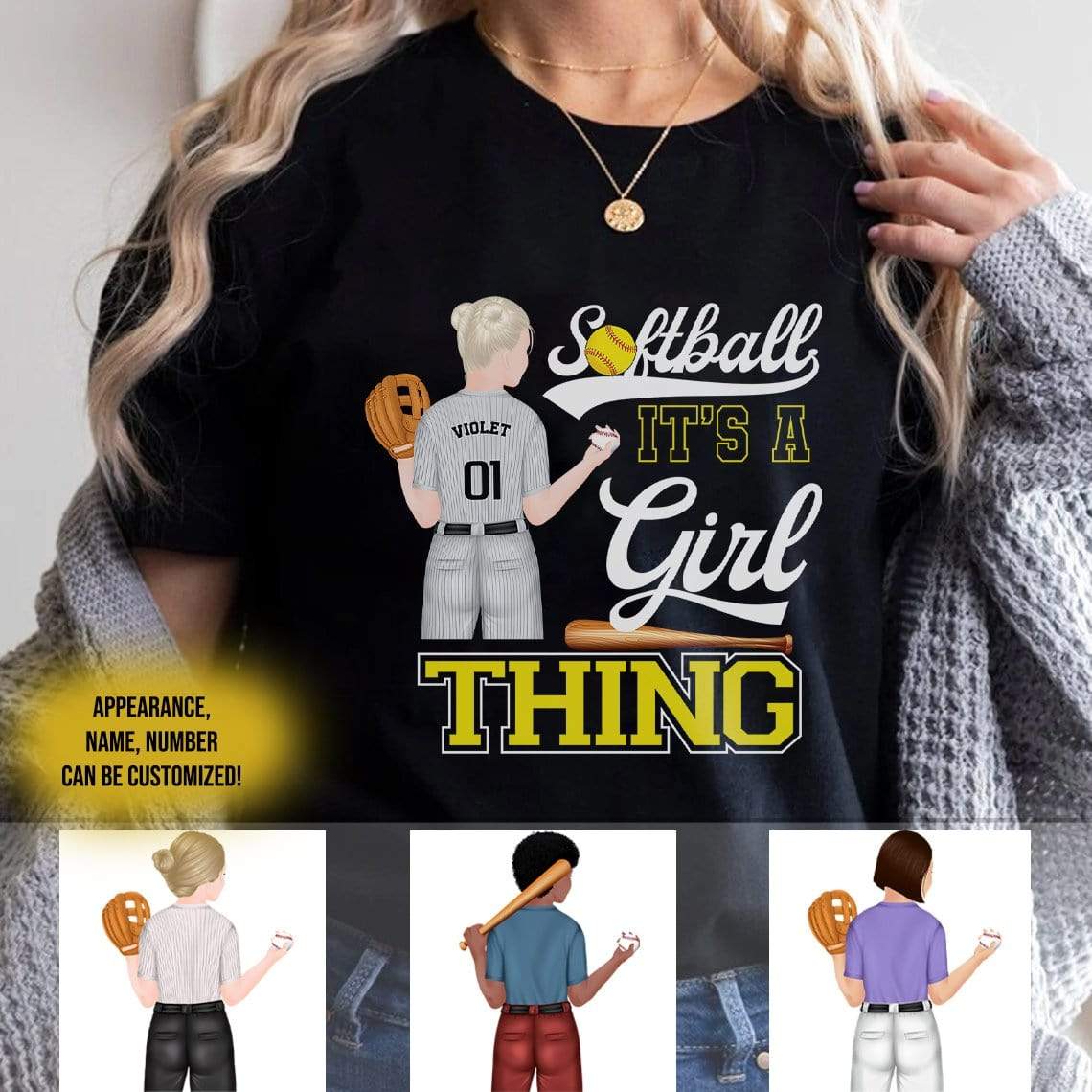 Softball Shirt, It's A Girl Thing Shirt, Softball Girl Shirt