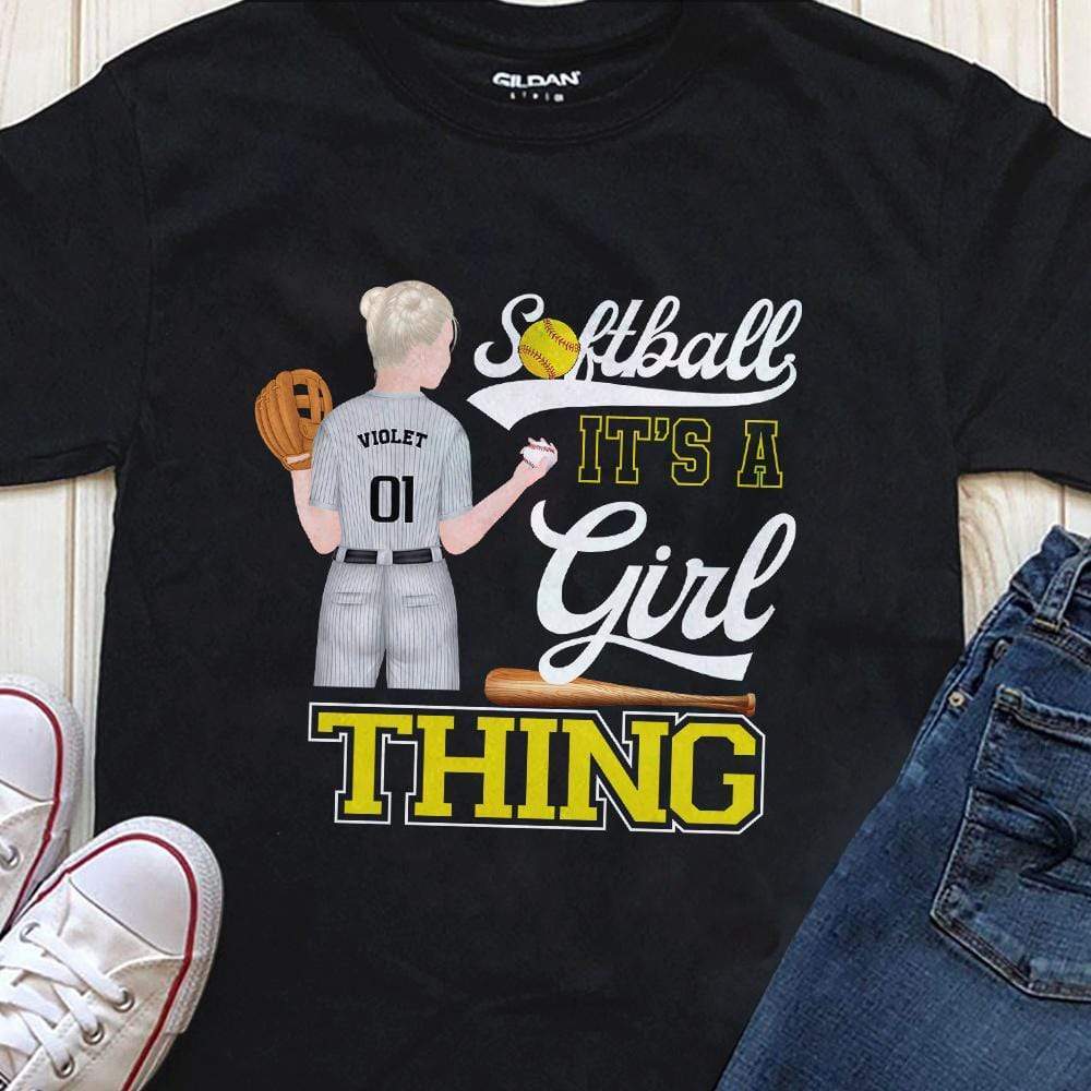 Softball Shirt, It's A Girl Thing Shirt, Softball Girl Shirt - Image 4