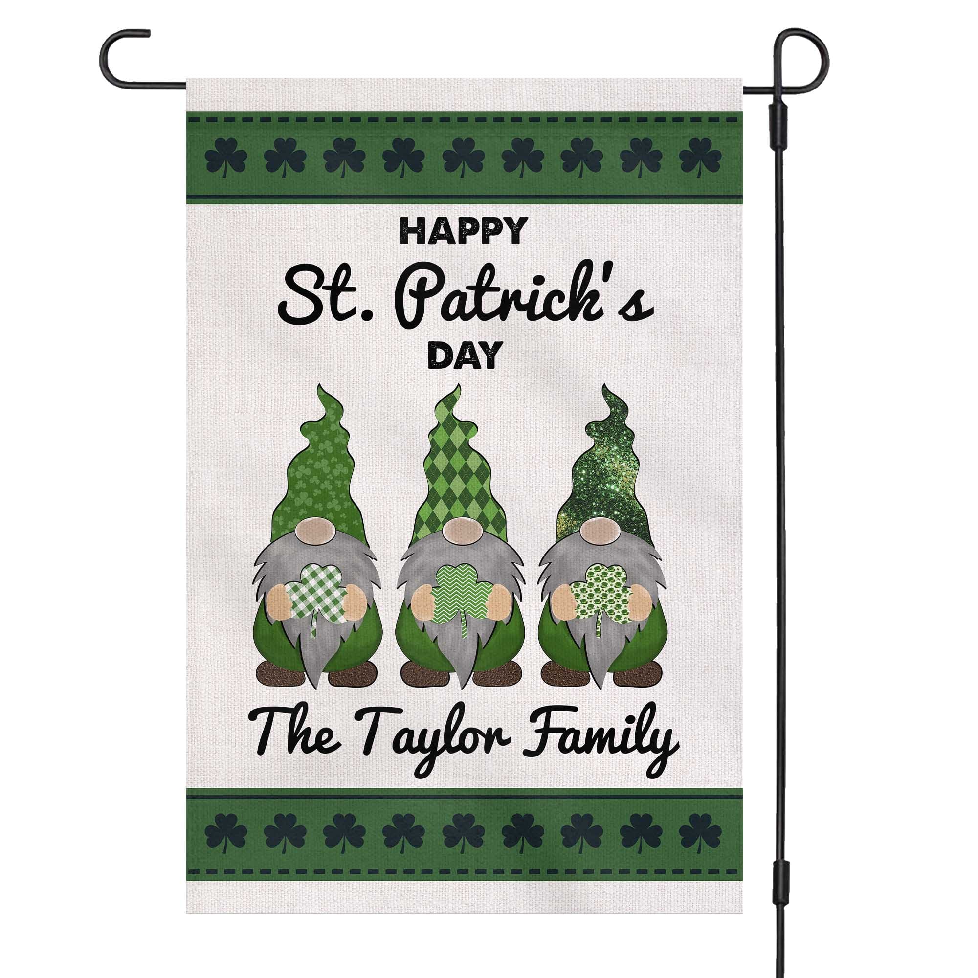 Happy St. Patricks Day Custom Garden Flag H163