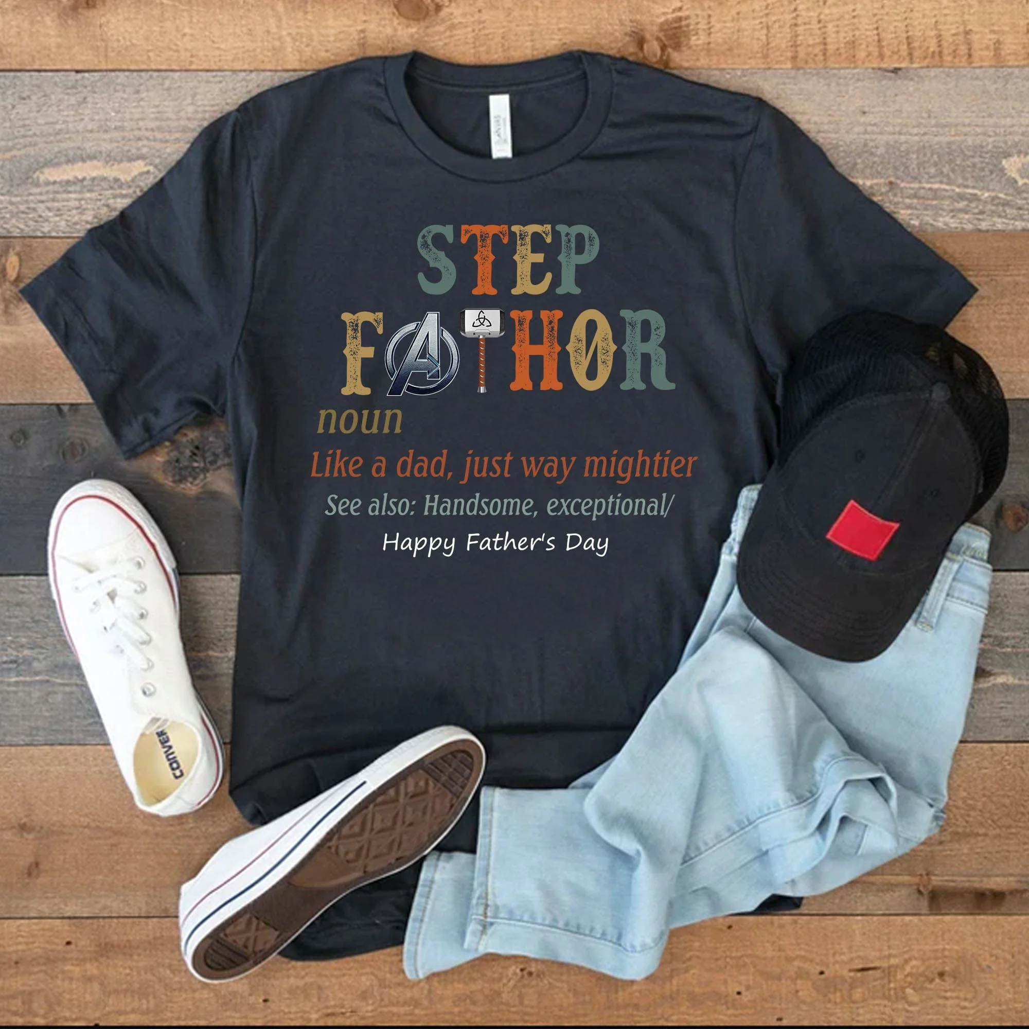 Step Fathor Personalized Custom Father's Day Shirt H332 - Image 2