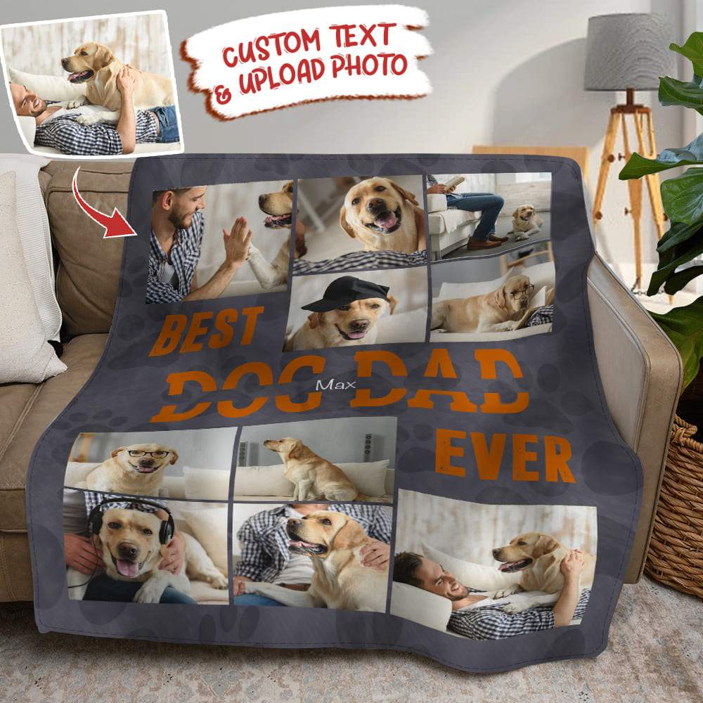 Best Dog Dad Blanket, Best Dog Dad Gift HN590