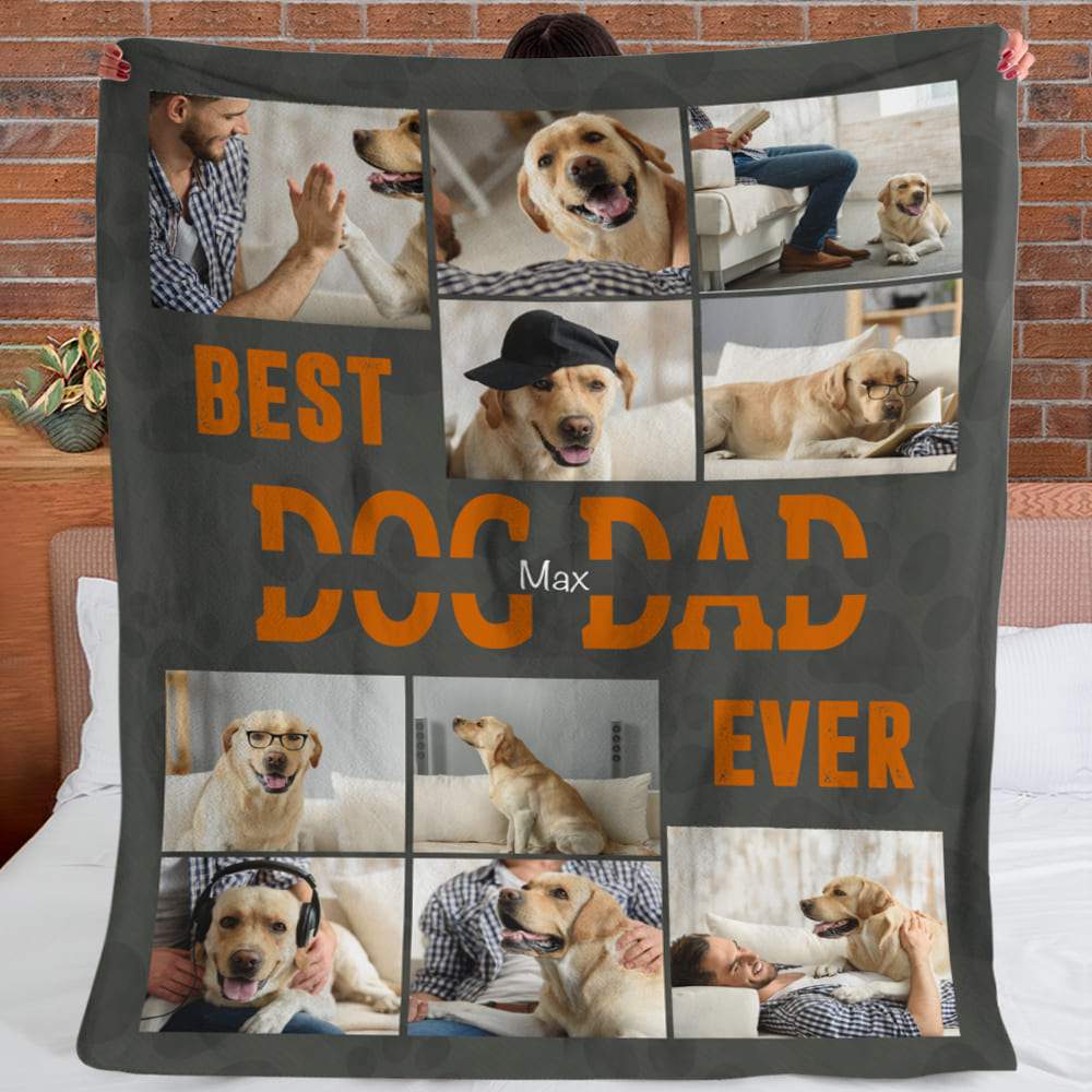 Best Dog Dad Blanket, Best Dog Dad Gift HN590 - Image 4