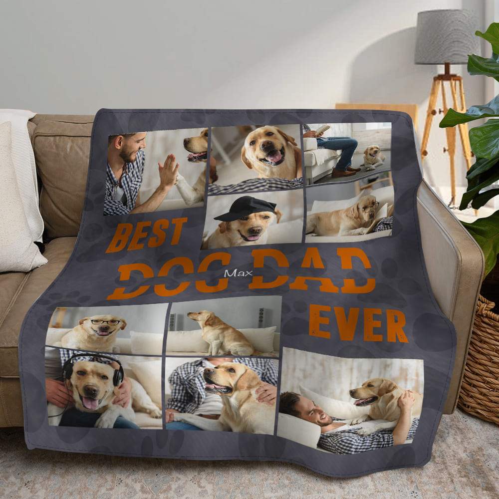 Best Dog Dad Blanket, Best Dog Dad Gift HN590 - Image 5