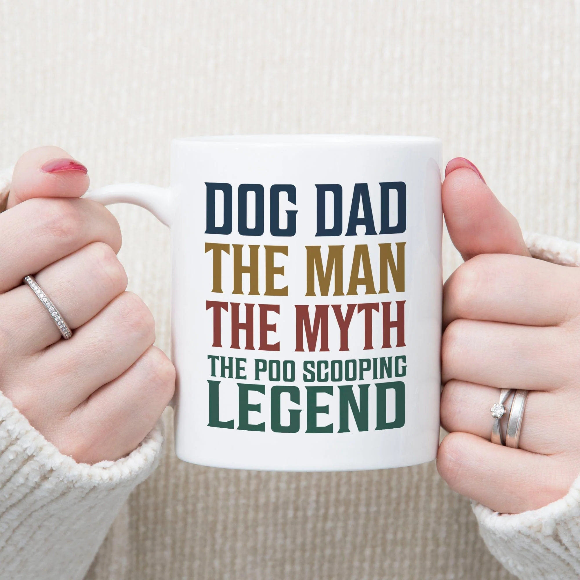 The Dog Dad Poo Scooping Legend Personalized Custom Dog Mug C338 - Image 2