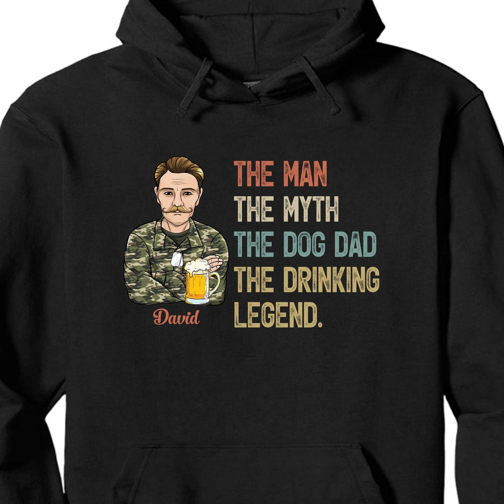 The Dog Dad The Drinking Legend Personalized Custom Father's Day Birthday Shirt C328 - Image 2