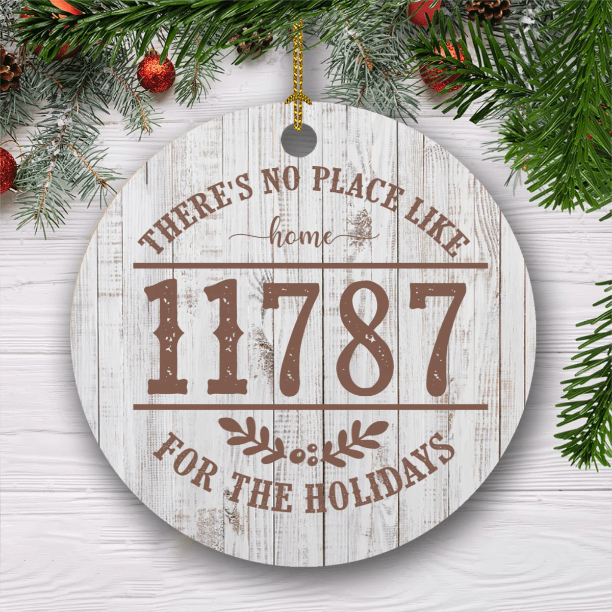 There's No Place Like Home, Custom Zip Code Ornament, SG02 - Image 2