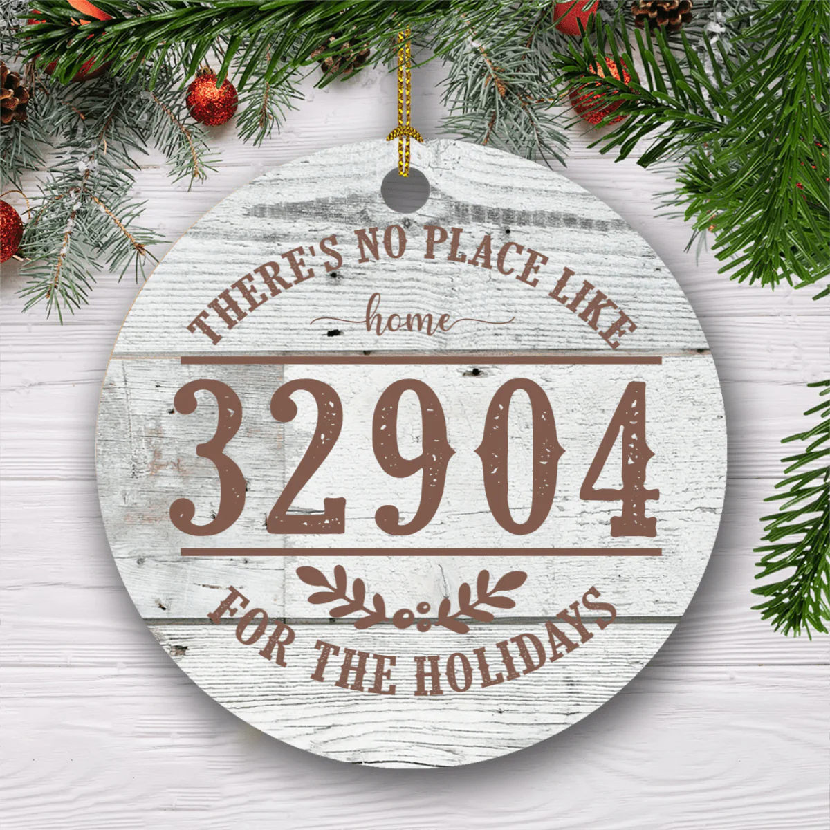 There's No Place Like Home, Custom Zip Code Ornament, SG02 - Image 3