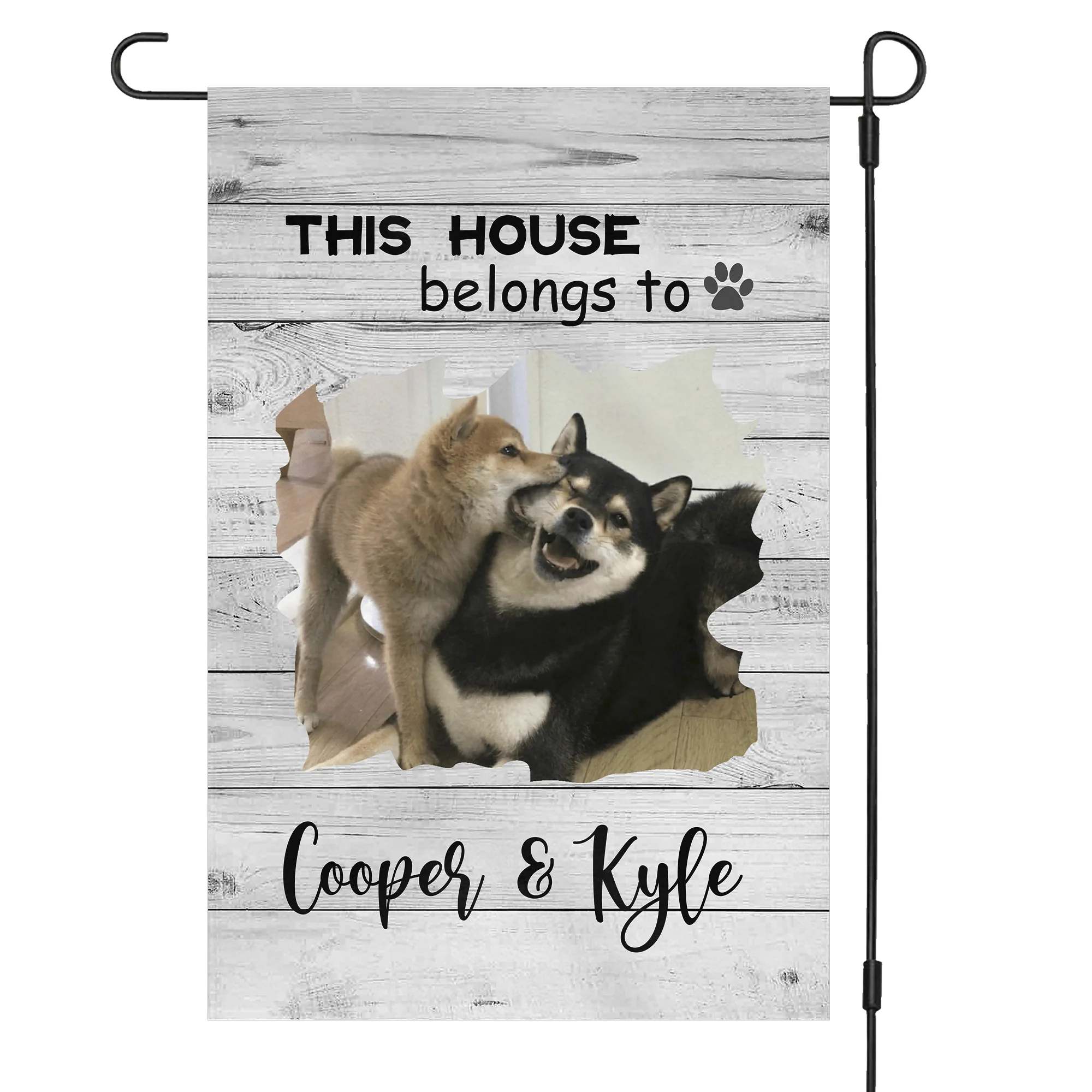 This House BeLongs To Custom Dog Pet LoverGarden Flag H181 - Image 2