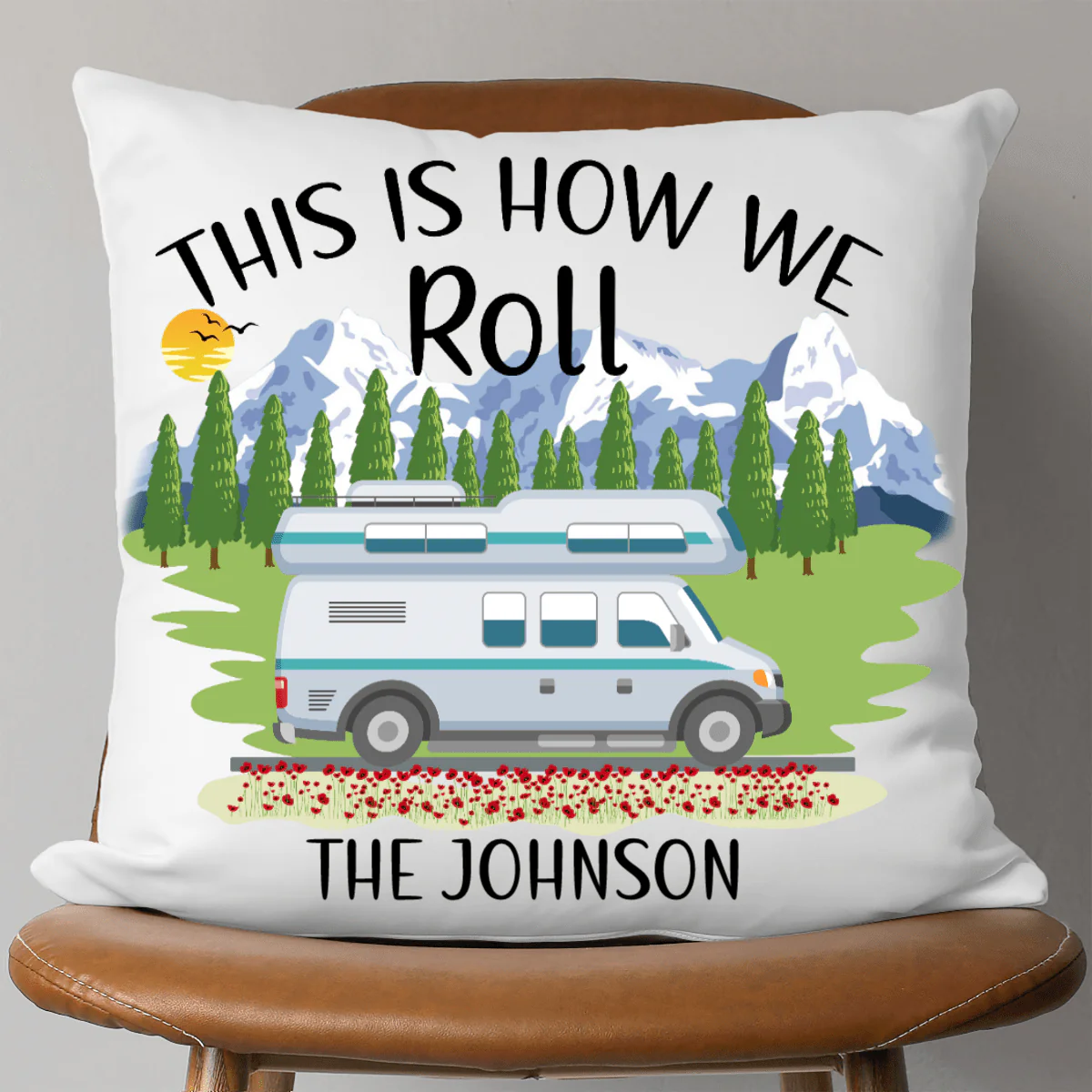 This is How We Roll Custom Camper Pillow - Image 3