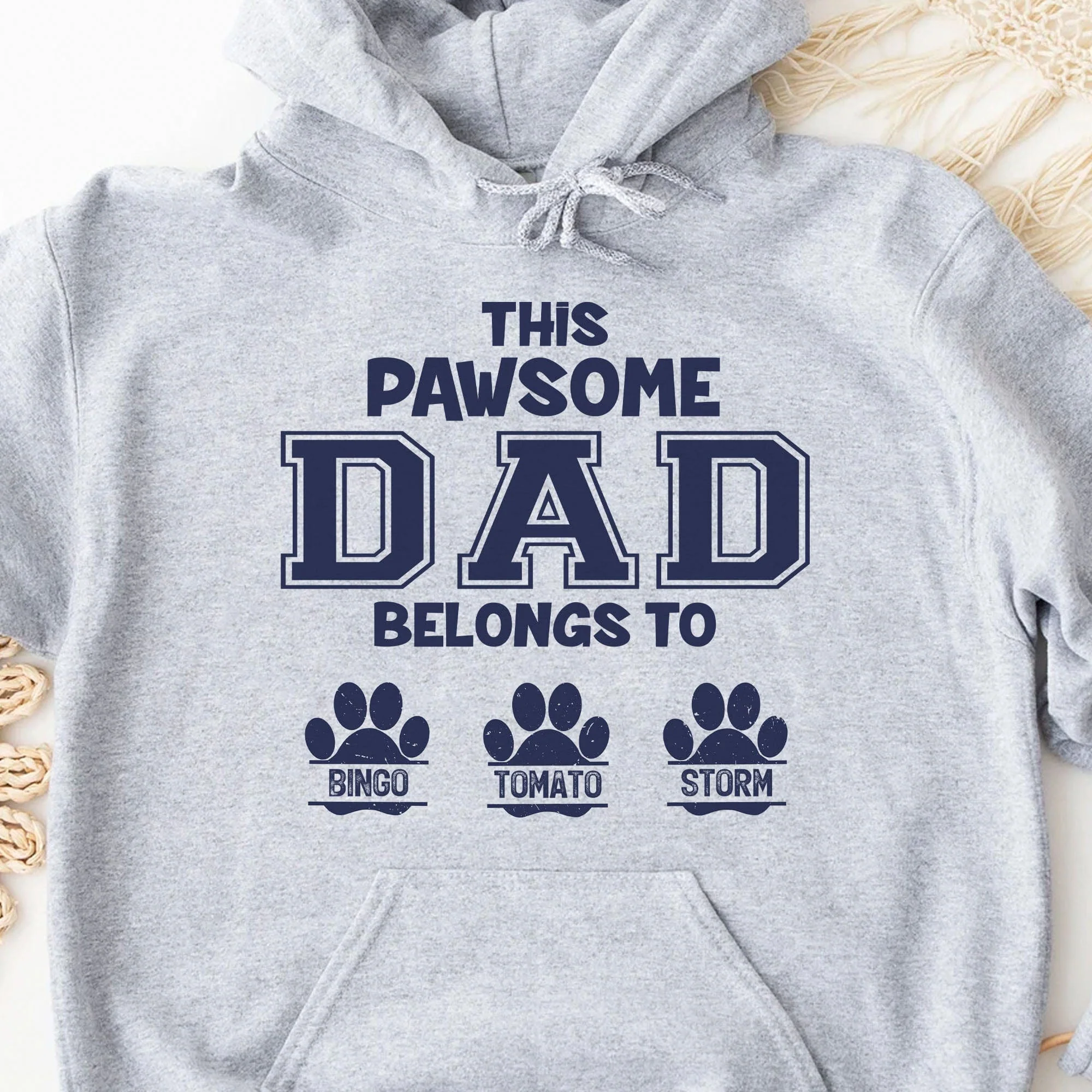 This Pawsome Dad Belongs To Personalized Custom Dog Dad Cat Pet Bright Shirt C305 - Image 4