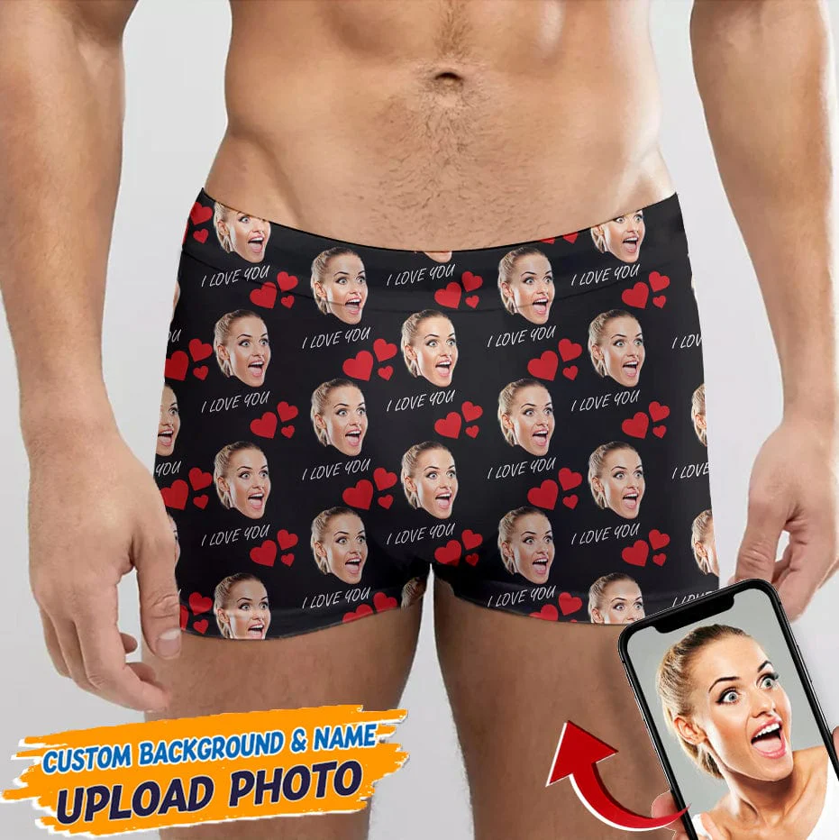 Underwear Personalized Upload Photo Portrait Underwear Couple N369 HN590 - Image 3