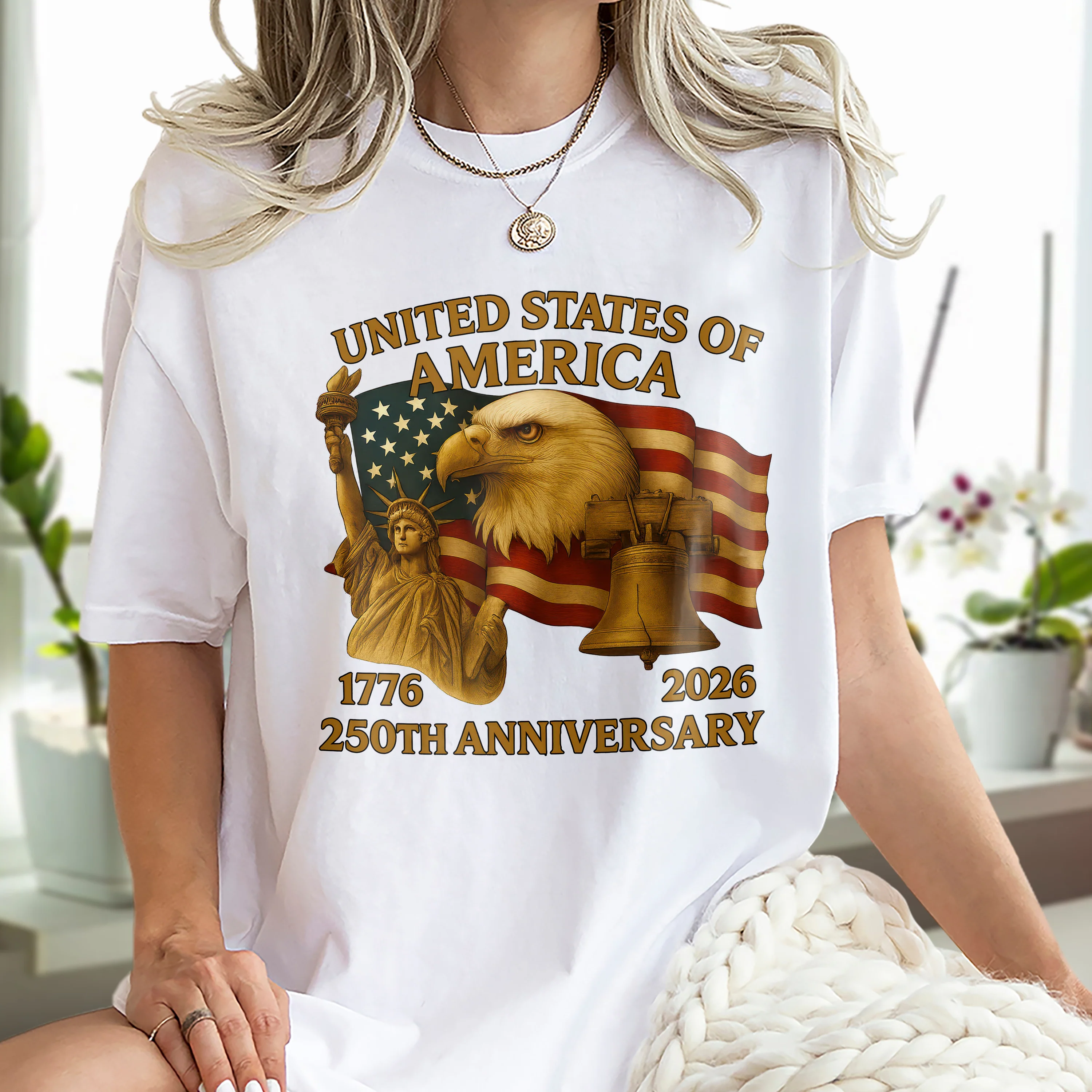 United States Of America 250th Anniversary Bright Shirt HA75 898042 - Image 4