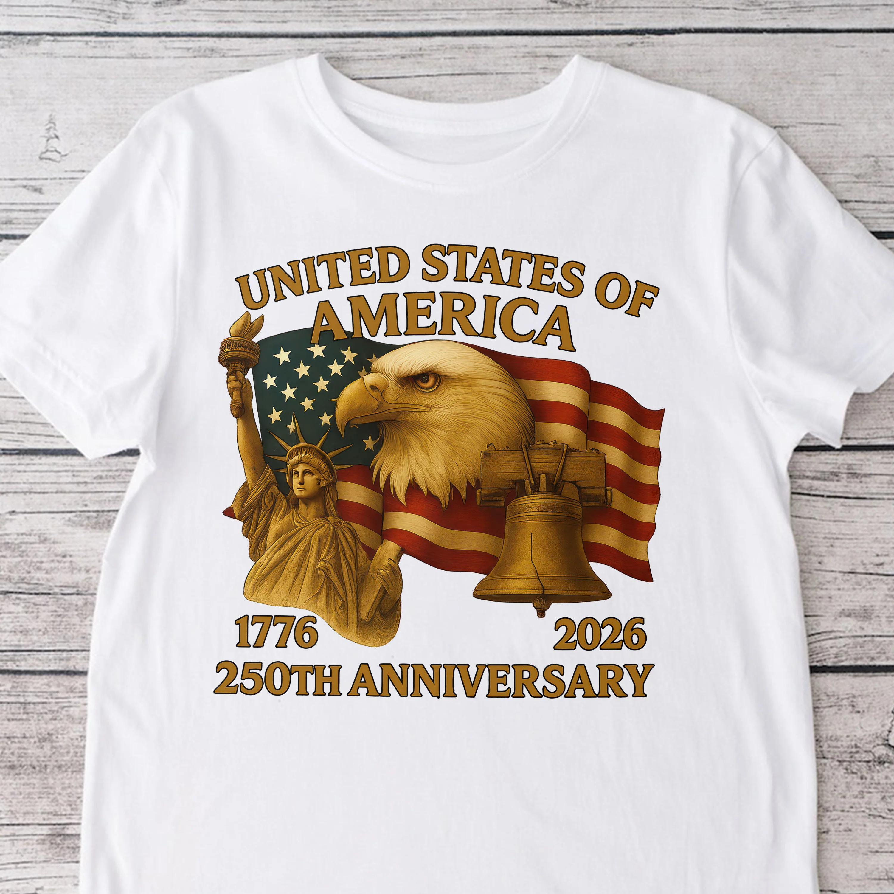 United States Of America 250th Anniversary Bright Shirt HA75 898042 - Image 7