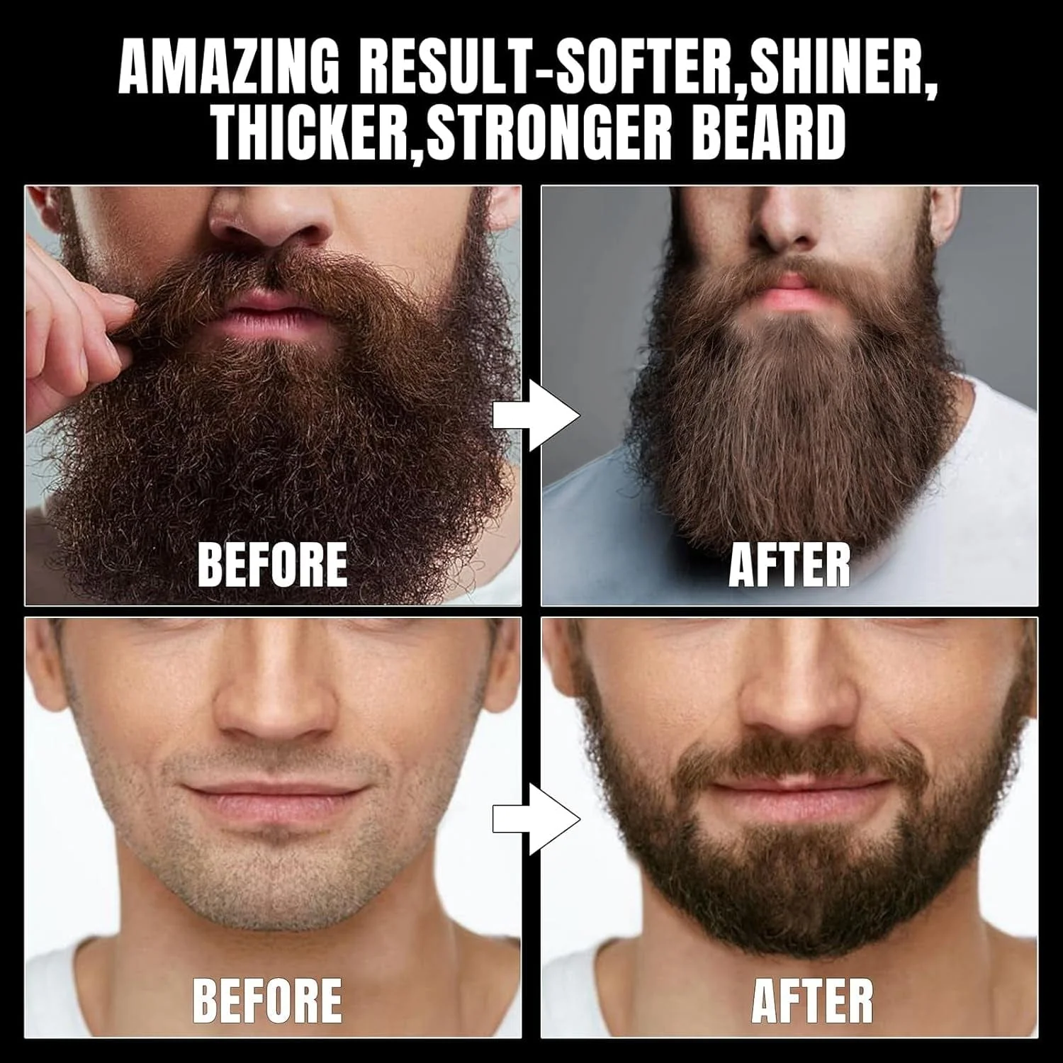 Upgraded Beard Grooming Kit W/Beard Conditioner,Beard Oil,Beard Balm,Beard Brush,Beard Wash,Beard Comb,Beard Scissor,Bag,E-Book,Beard Care Daddy Gifts for Men Him Dad Husband Boyfriend - Image 2