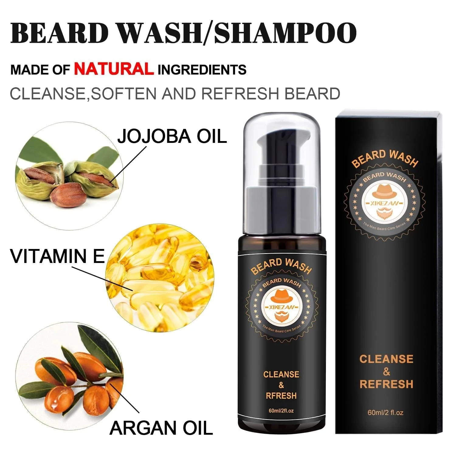 Upgraded Beard Grooming Kit W/Beard Conditioner,Beard Oil,Beard Balm,Beard Brush,Beard Wash,Beard Comb,Beard Scissor,Bag,E-Book,Beard Care Daddy Gifts for Men Him Dad Husband Boyfriend - Image 3